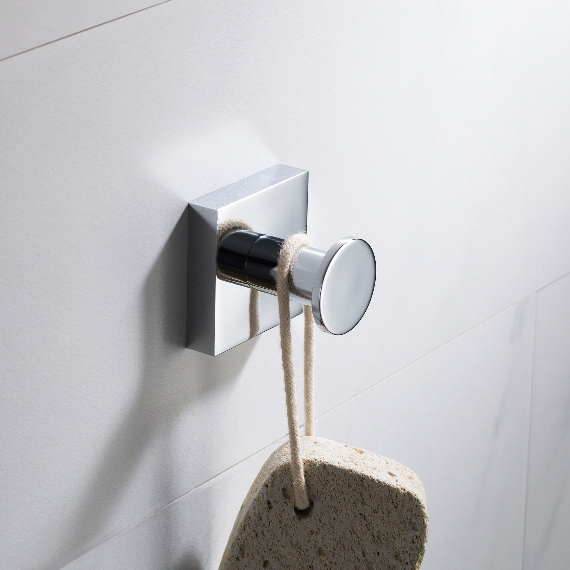 Ventus Chrome Wall Mounted Single Towel Hook