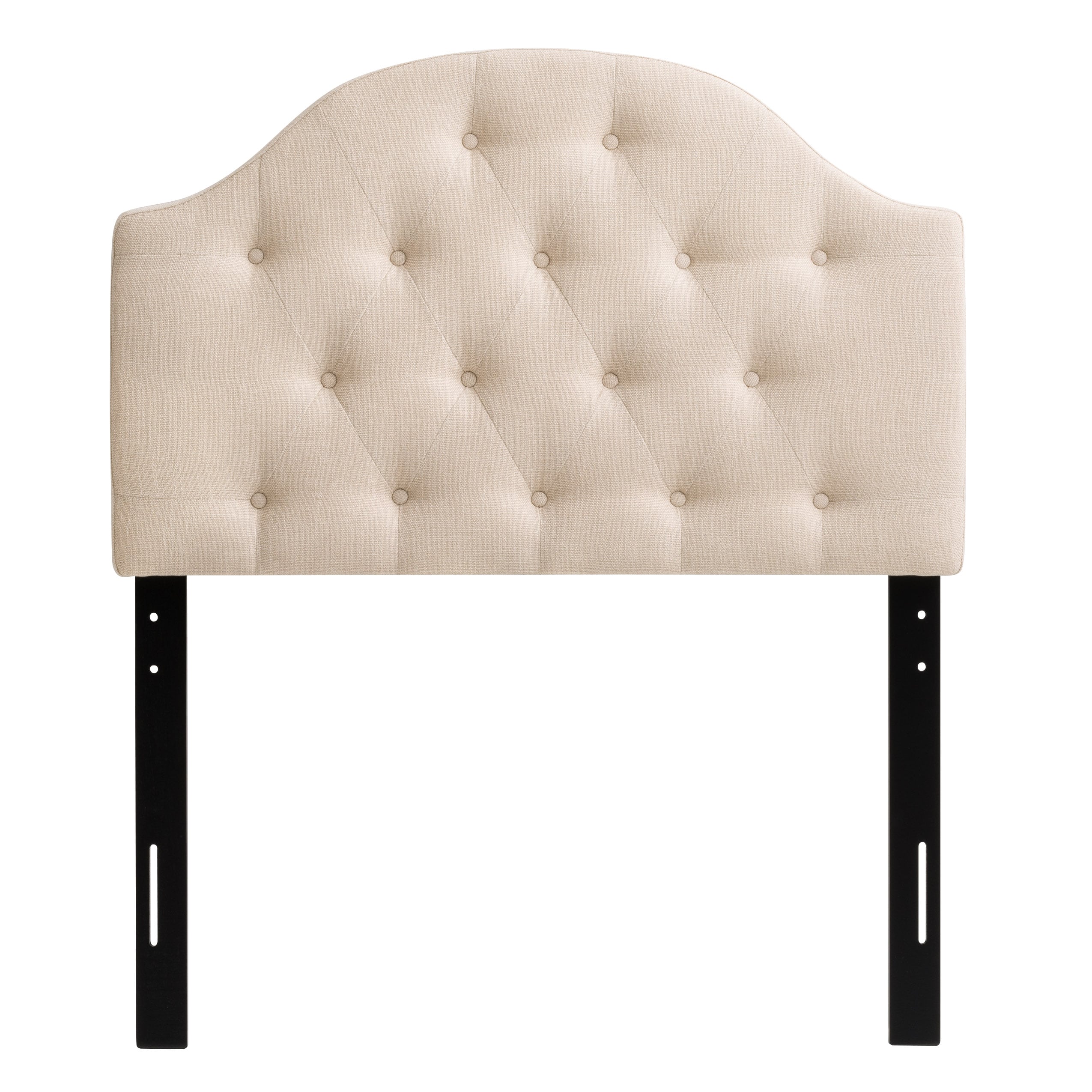 CorLiving BBT-116-S Calera Cream Twin Polyester Upholstered Headboard