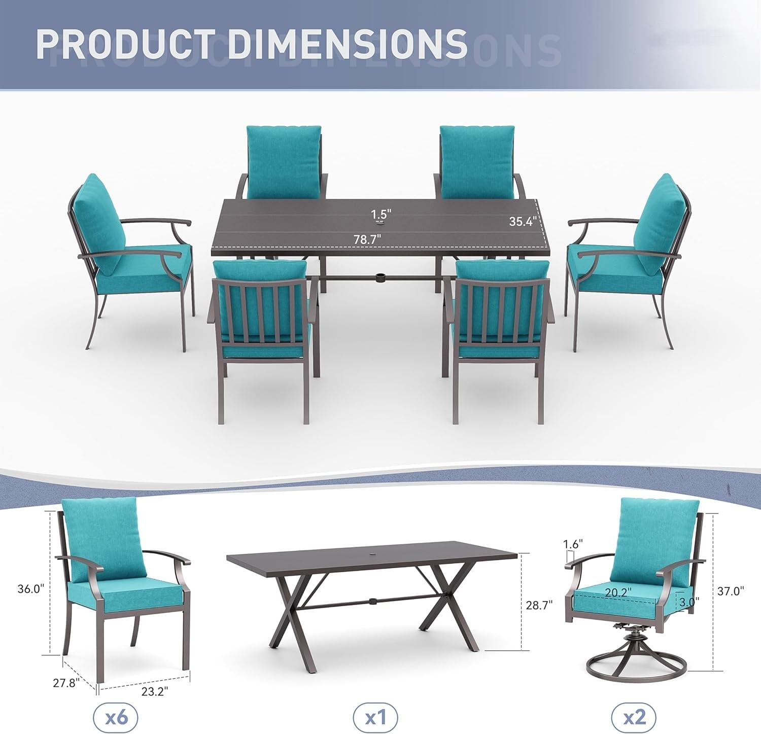 ALAULM LS-6DM-BLUE Patio-Dining-Sets - View #8