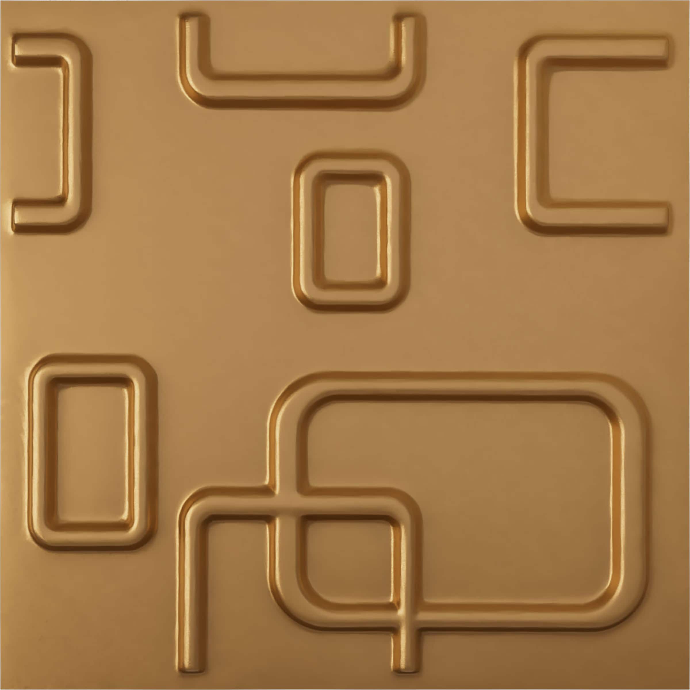 Ekena Millwork WP12X12OSBGL 11-7/8-in x 11-7/8-in Embossed Paintable/Stainable Gold PVC Wall Panel ( 0.98-sq ft )