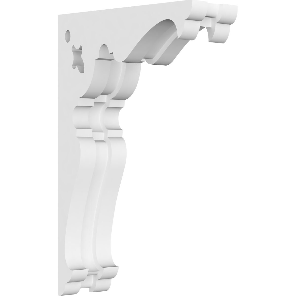 Ekena Millwork CORP01X05X08HE 1.875-in x 5-in x 8-in Heath Unfinished White PVC Paintable Corbel