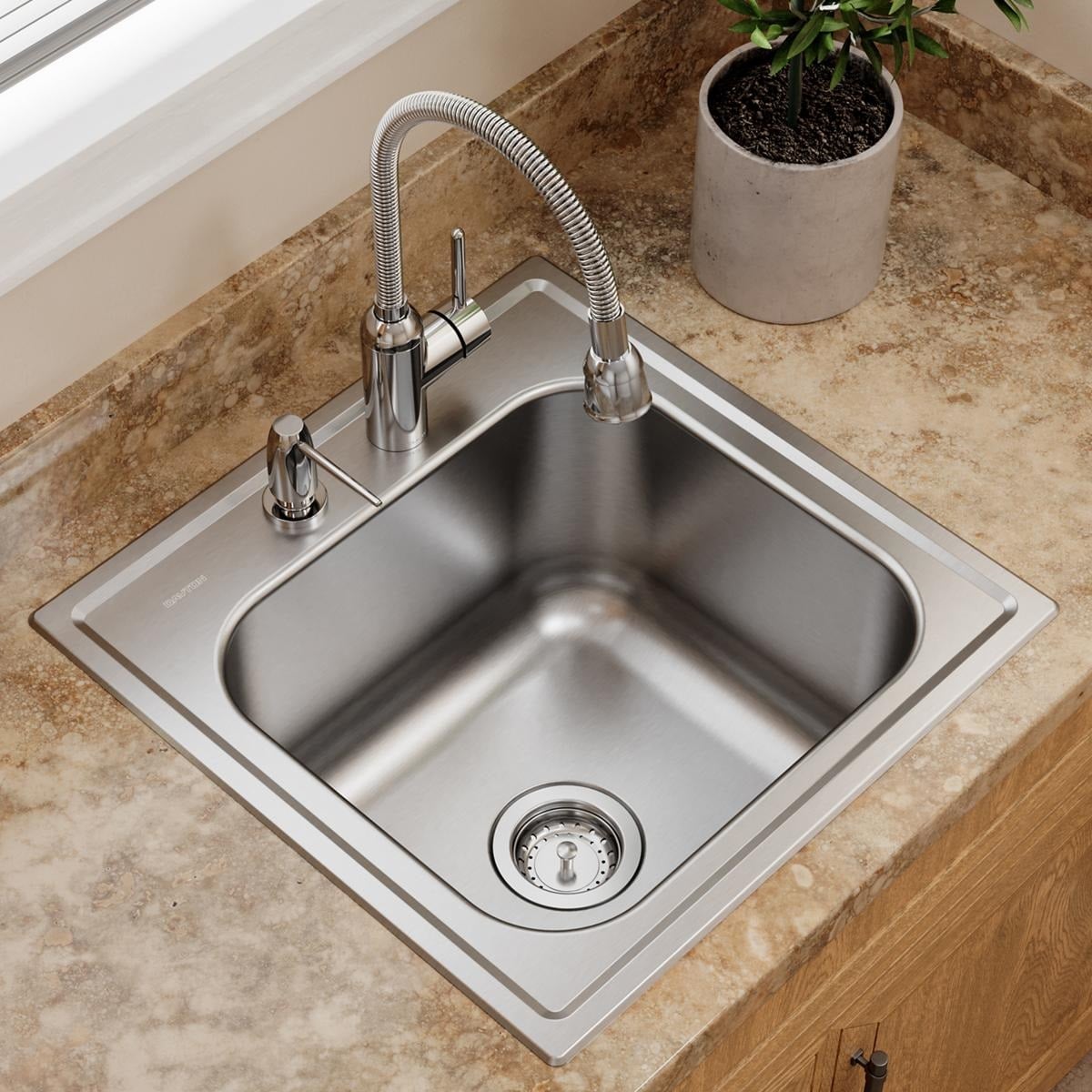 Elkay Dayton Stainless Steel Single Bowl Drop-In Laundry Sink