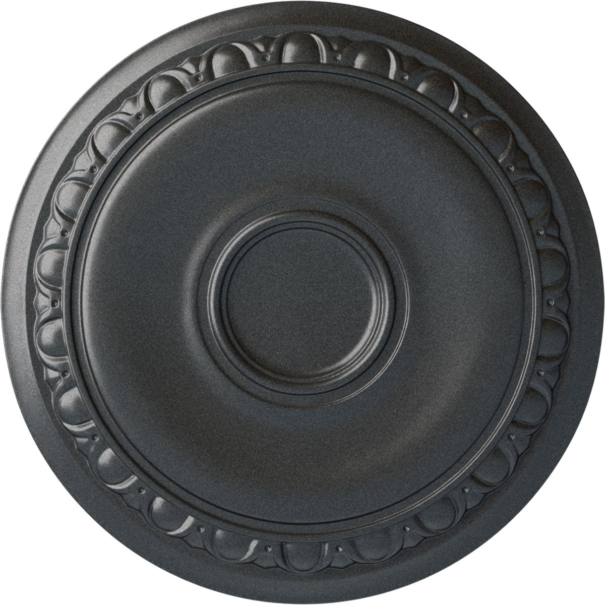 Ekena Millwork CM24CAPES Caputo 24.25-in W x 24.25-in L Painted Pewter Polyurethane Split Ceiling Medallion