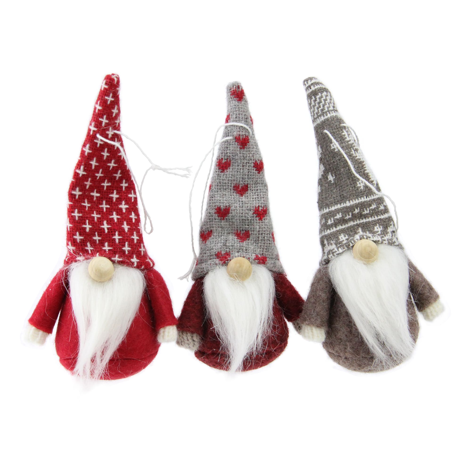 Northlight Santa Gnome Christmas Ornaments - 4.5 inch - Red and Brown ...