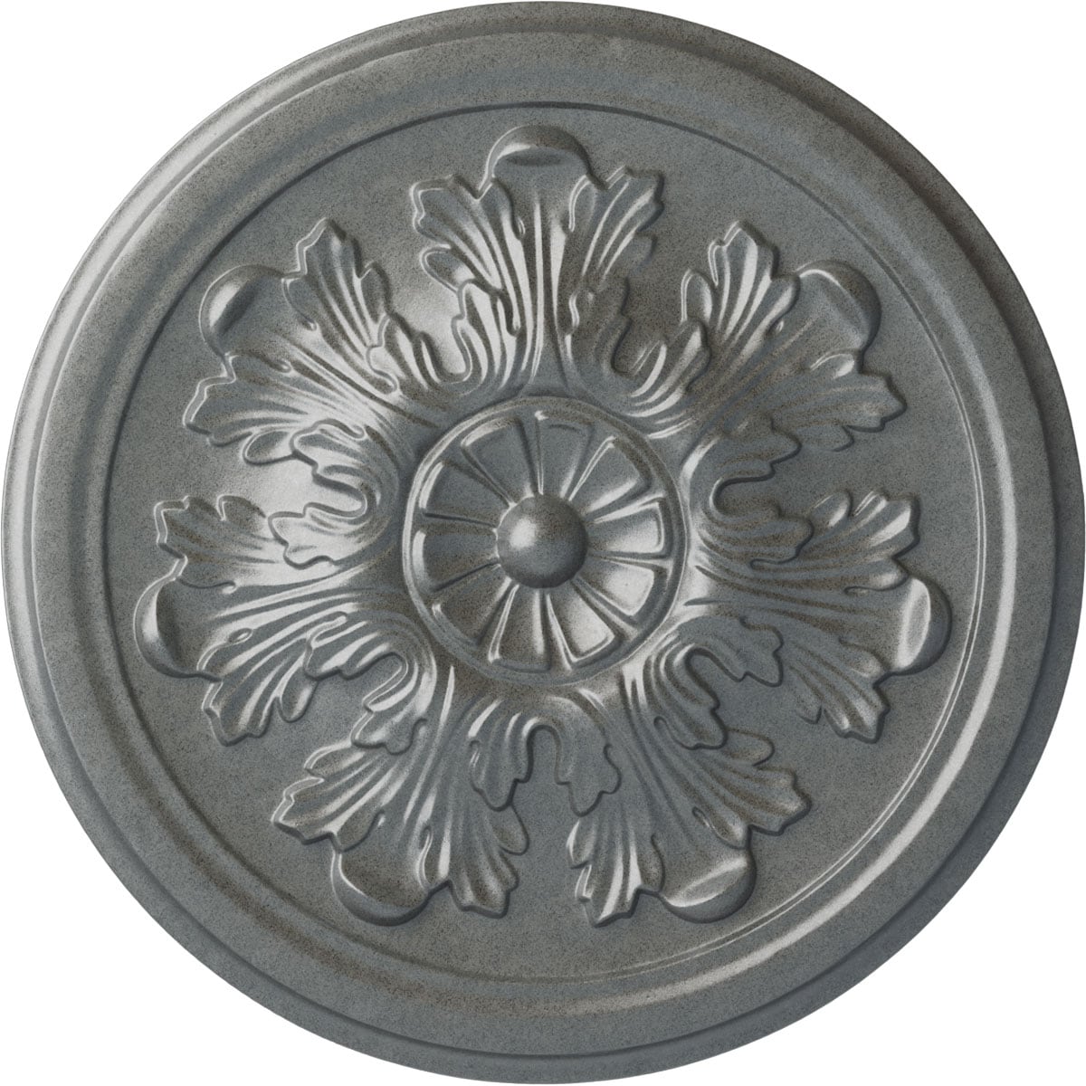 Ekena Millwork CM12LEPLS Legacy Acanthus 12.75-in W x 12.75-in L Painted Platinum Polyurethane Whole Ceiling Medallion