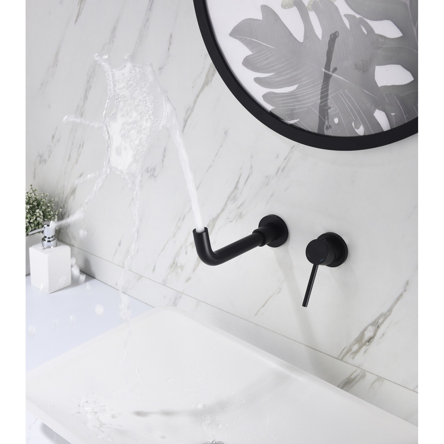 Watnature Swivel Spout Bathroom Faucet 17 x 10 x 6.5 in in the Bathroom ...