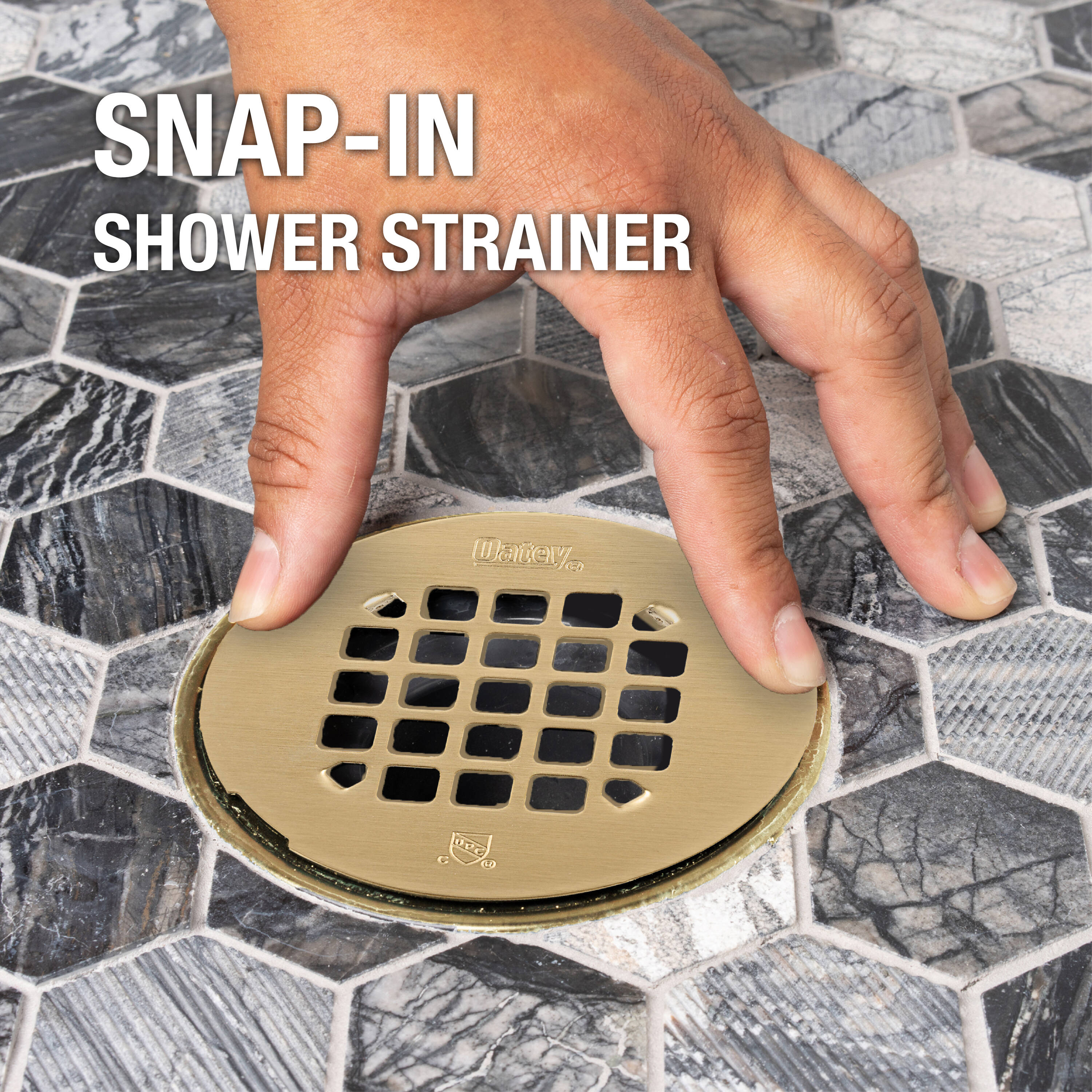 Modern Snap-In Shower Drain Strainer