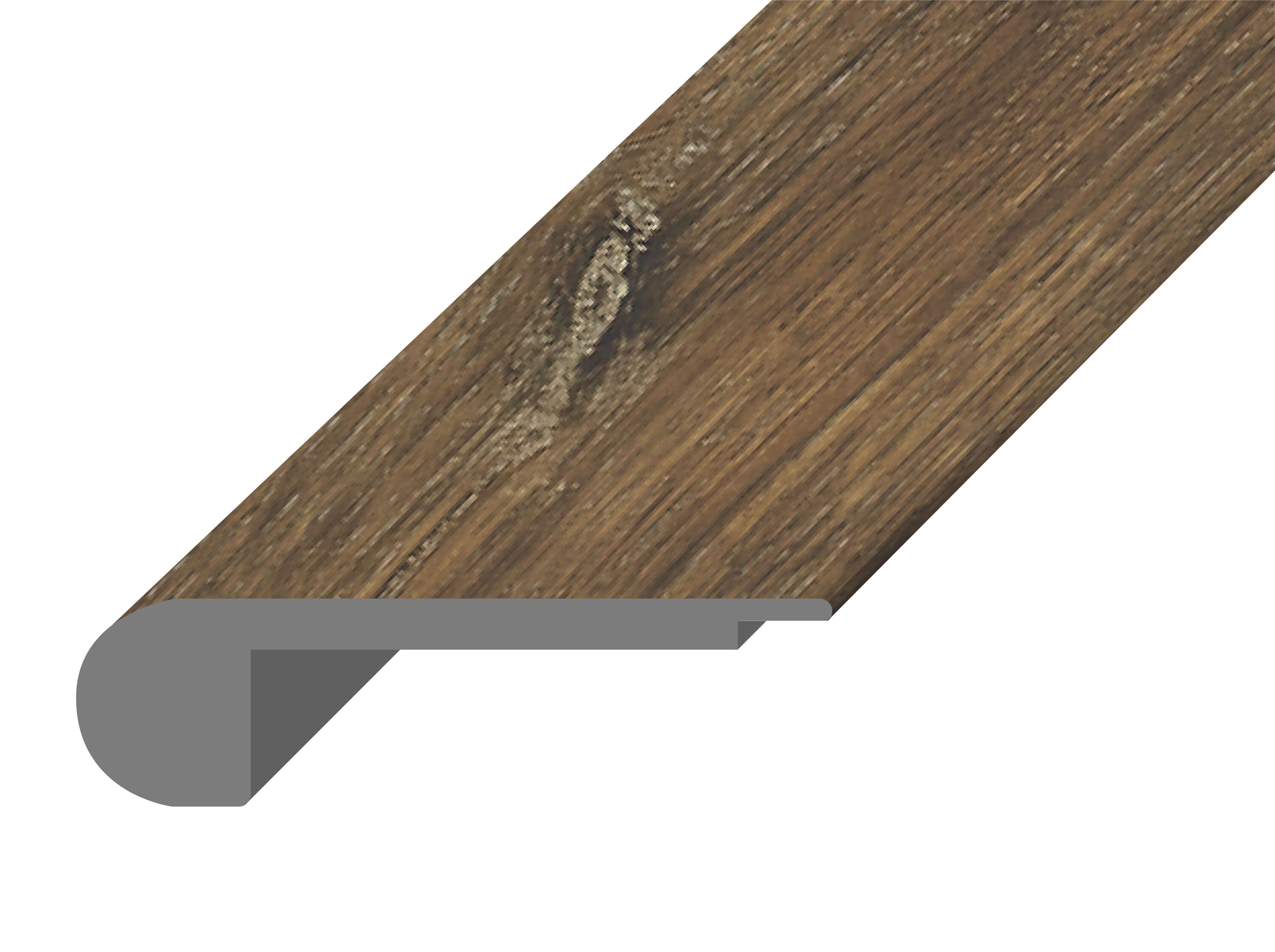 Armstrong Flooring TS6SC744LD Assurity 2.75-Inches x 94-Inches x 0.75-Inches Mist Brown Prefinished Vinyl Oak Overlap Stair Nosing