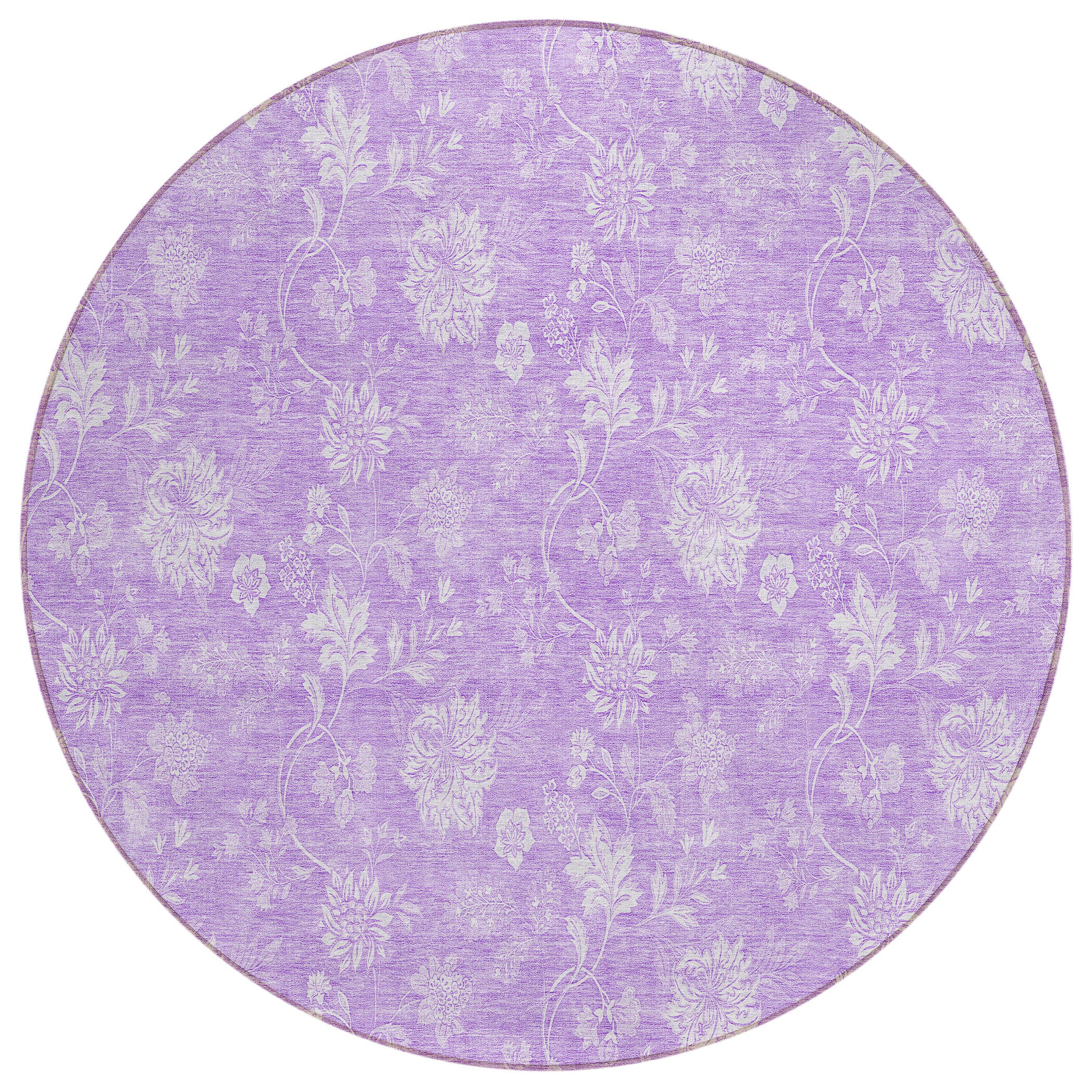 Addison Rugs ACN681LL8RO Chantille ACN681LL 8 x 8 (ft) Polyester Lilac Round Indoor/Outdoor Geometric Machine washable Area rug