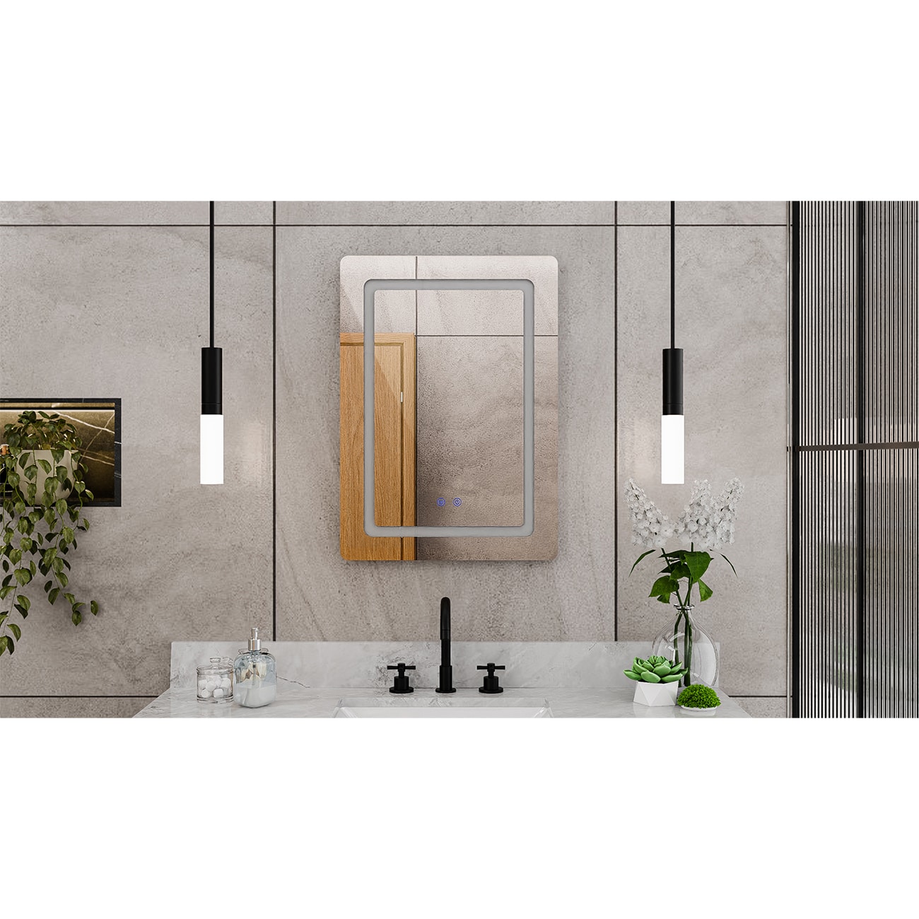 DreamLine LMBL2820R Framed-Bath-Mirrors - View #7
