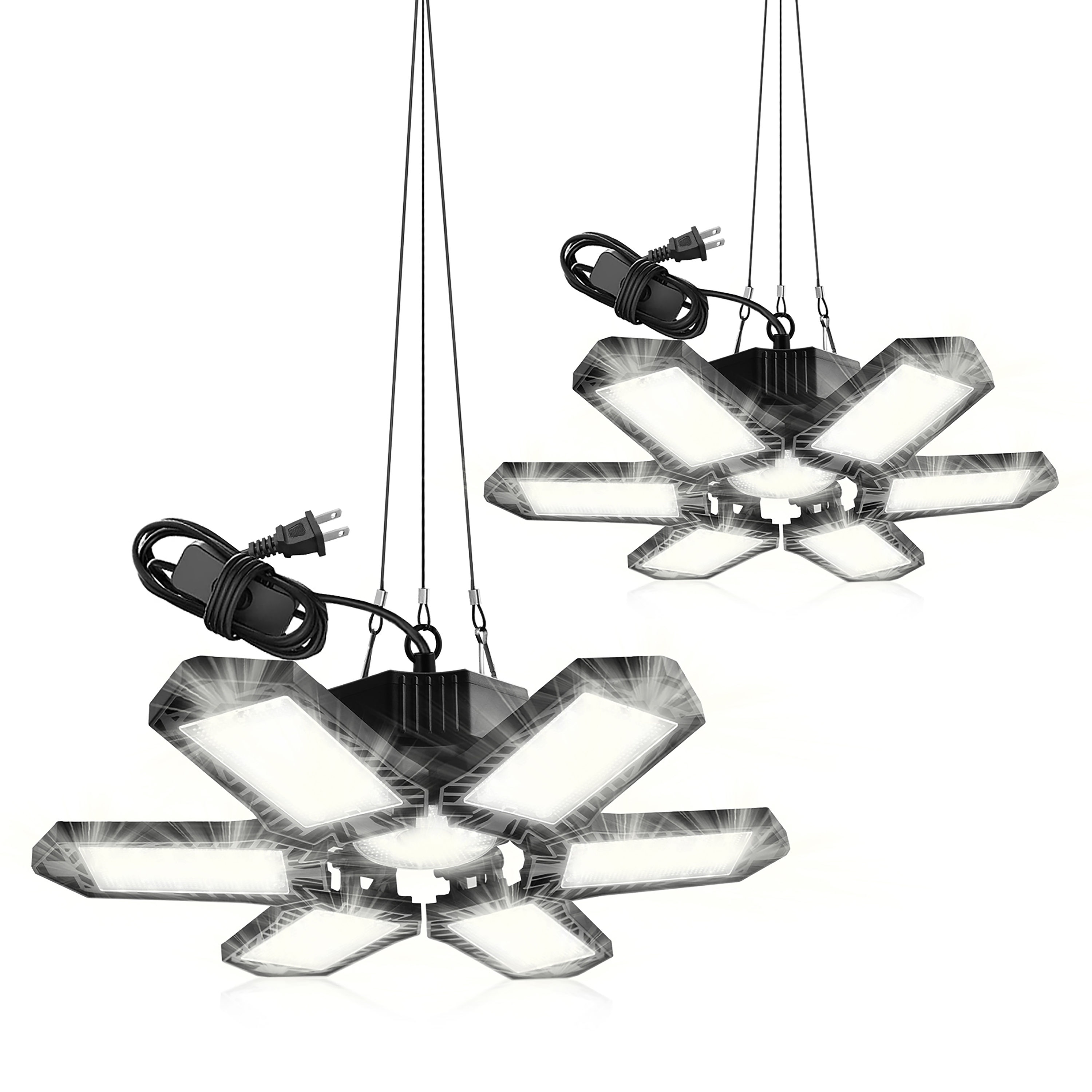 Boeka Arcturus DOLW071214 185W Ceiling Mounted LED Work Light, 6 Blades - Set of 2