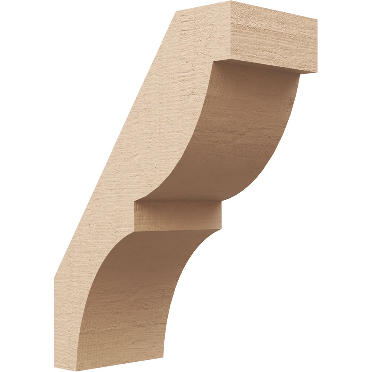Ekena Millwork BRCUR05X10X14VALRCPR 5-in x 14-in x 10-in Primed Urethane Westlake Woodgrain TimberThane Knee Brace
