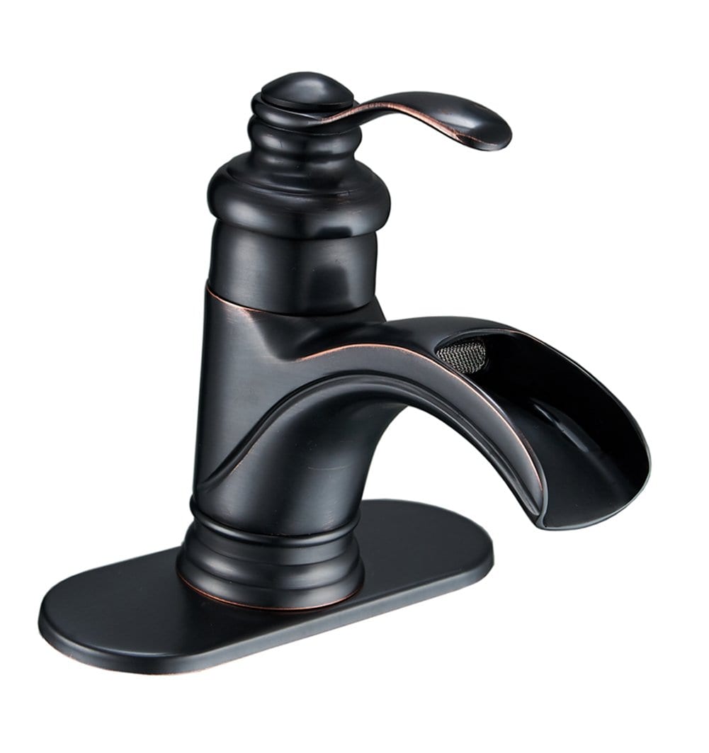 Oil Rubbed Bronze Single Handle Waterfall Bathroom Faucet