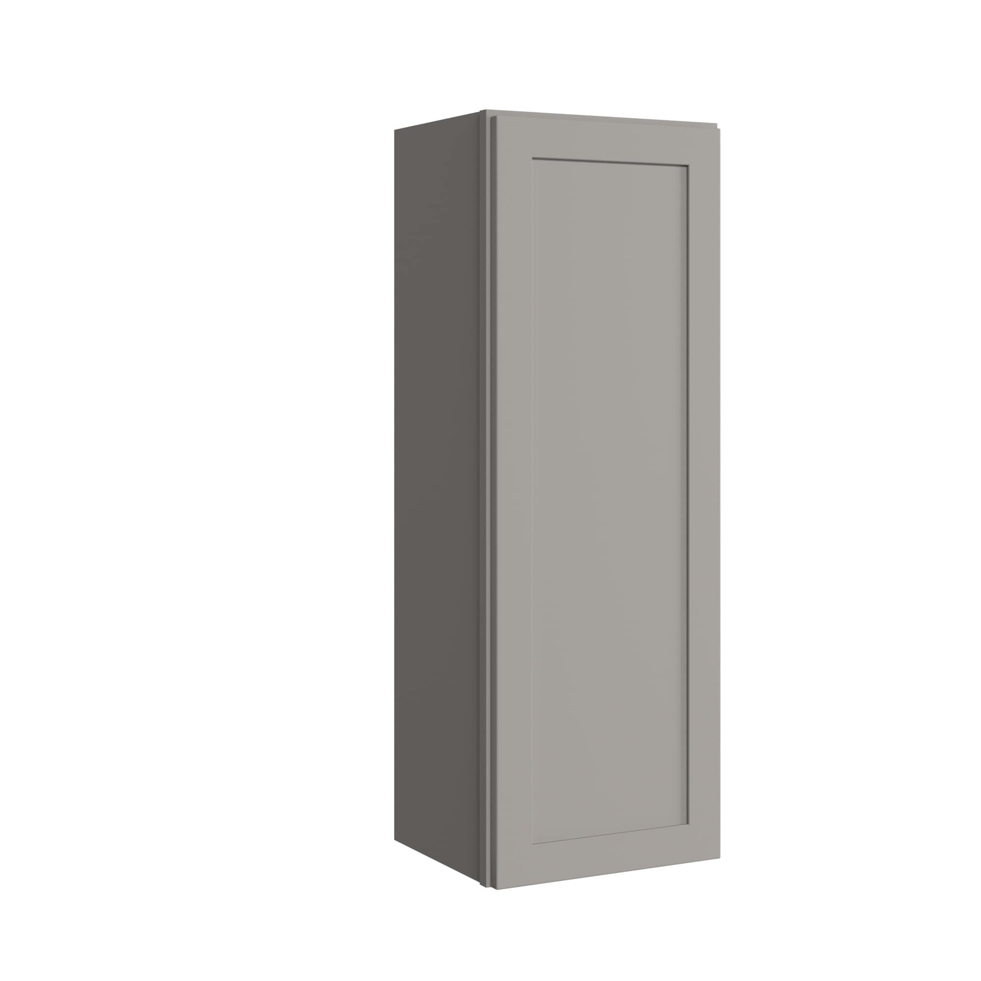KraftMaid Momentum W1542RG81 Deveron 15-in W x 42-in H x 12-in D Pebble Grey Wall Fully assembled Plywood Cabinet (Recessed Panel Shaker)