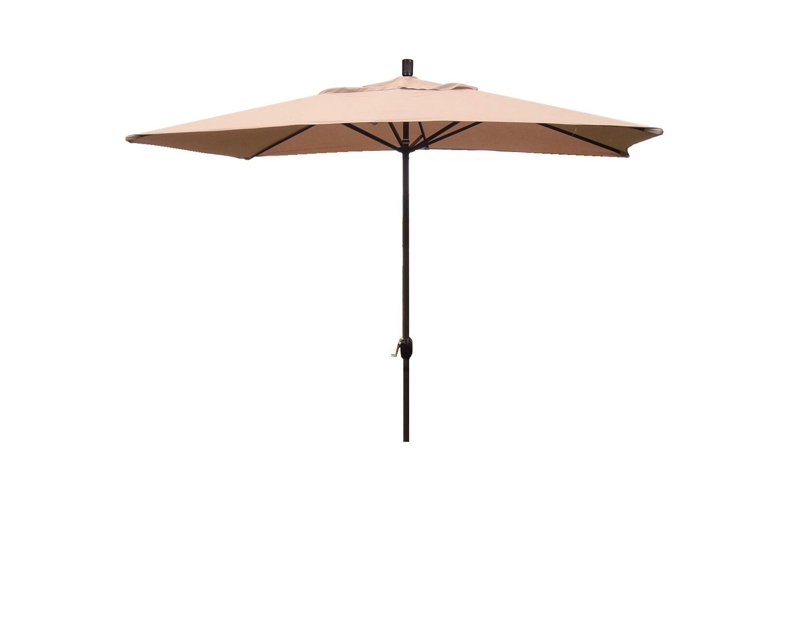 Escada Designs ESGSCU236-BEIGE 10-ft Aluminum Rectangular Antique Beige No-tilt Market Patio Umbrella