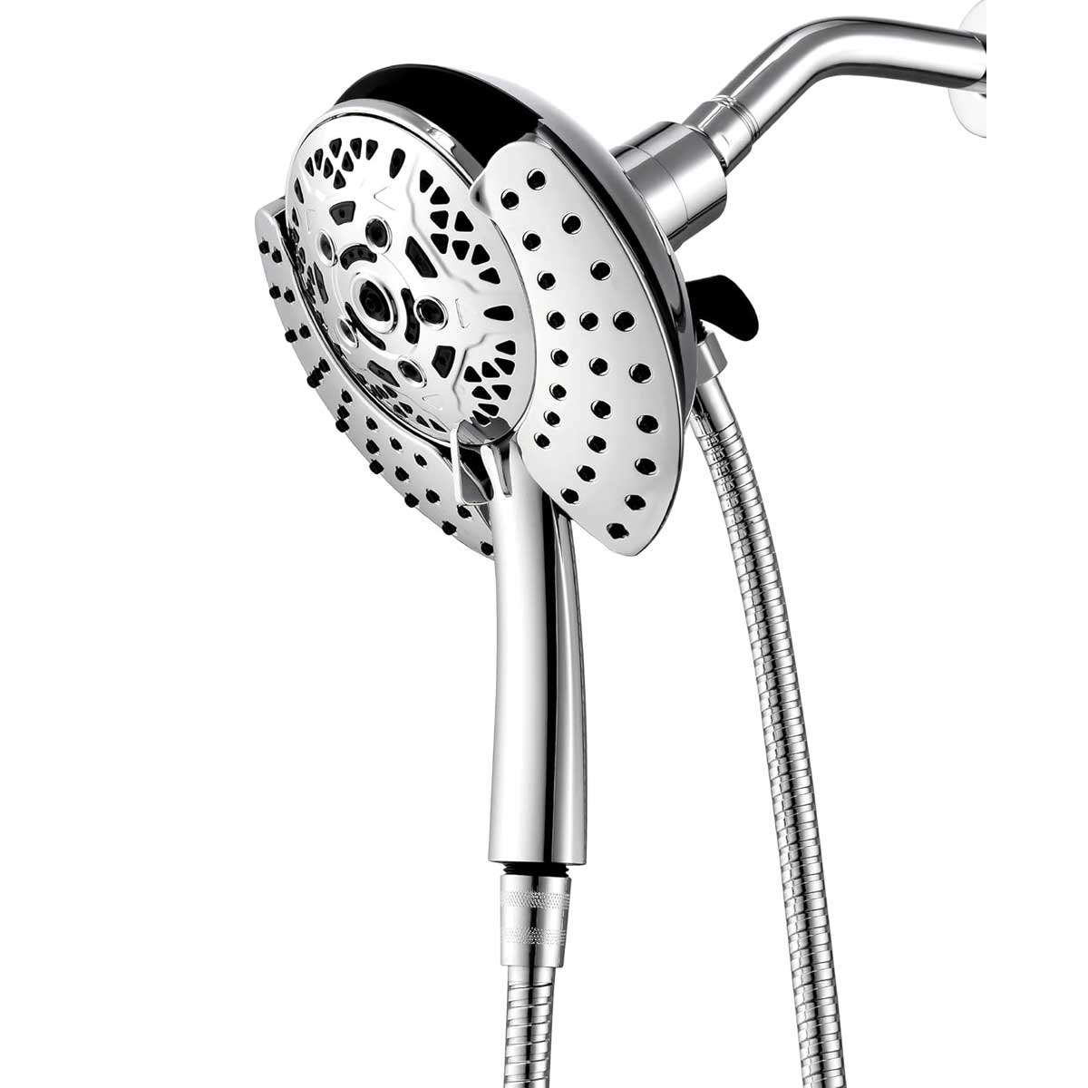 Aoibox IT85S015 2-IN-1 High Pressure Shower Head with Handheld and Rainfall 59 Inches Rotatable Stainless Steel Hose - Shower Trim Systems
