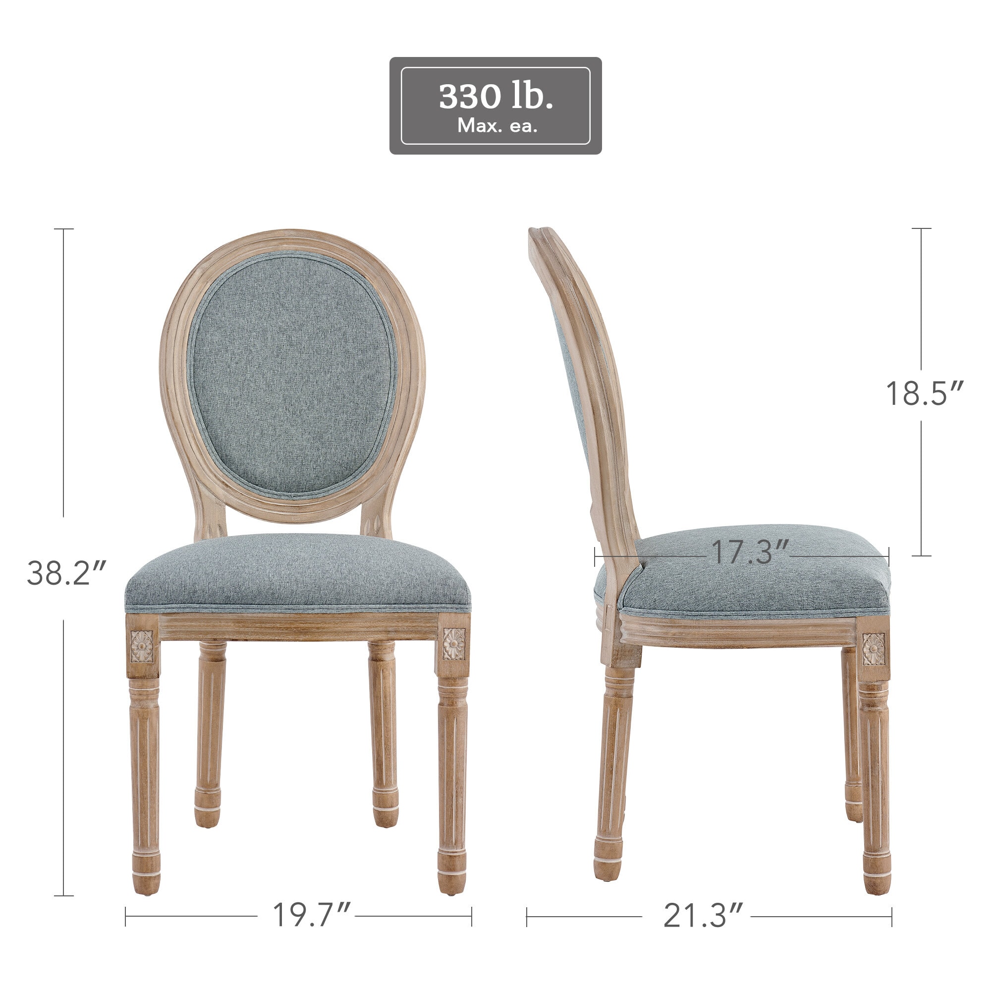 CO-Z HDC-DRBC-GY Dining-Chairs - View #7