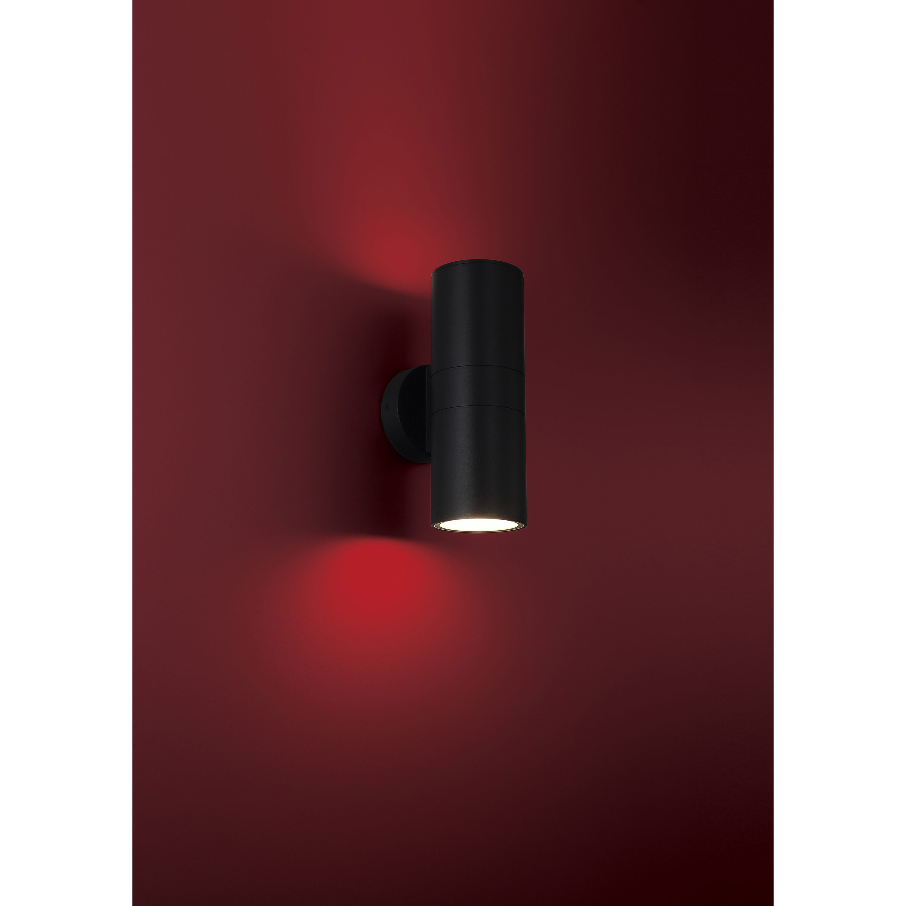 Matira Black Steel Cylinder Outdoor Wall Sconce