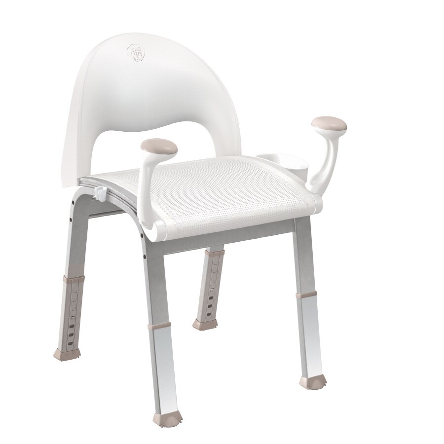 Moen White Mesh Freestanding Shower Chair Ada Compliant in the Shower Seats department at Lowes