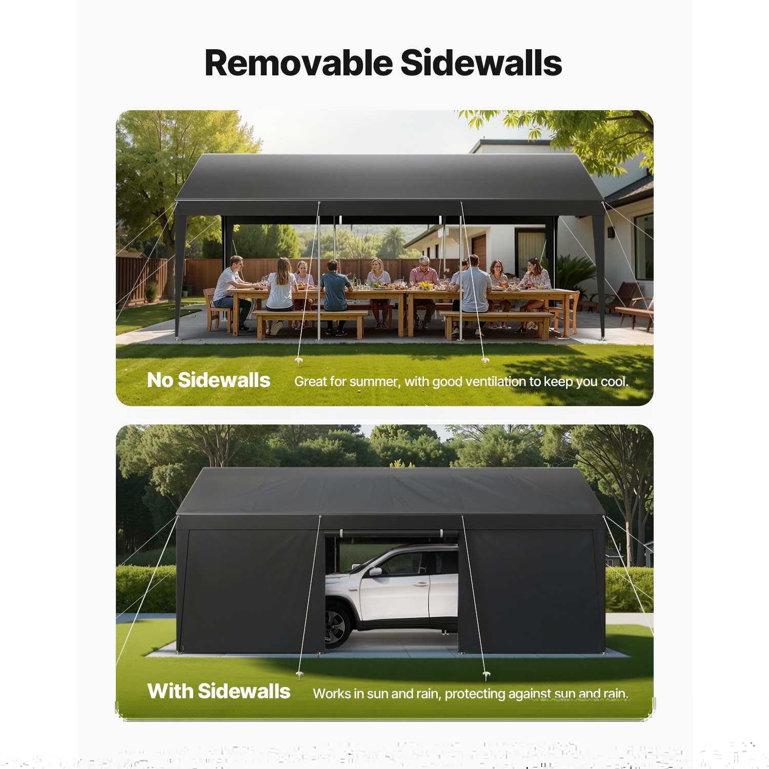 VEVOR SCFBSJSQCCKH11823V0 Carport-Covers - View #5