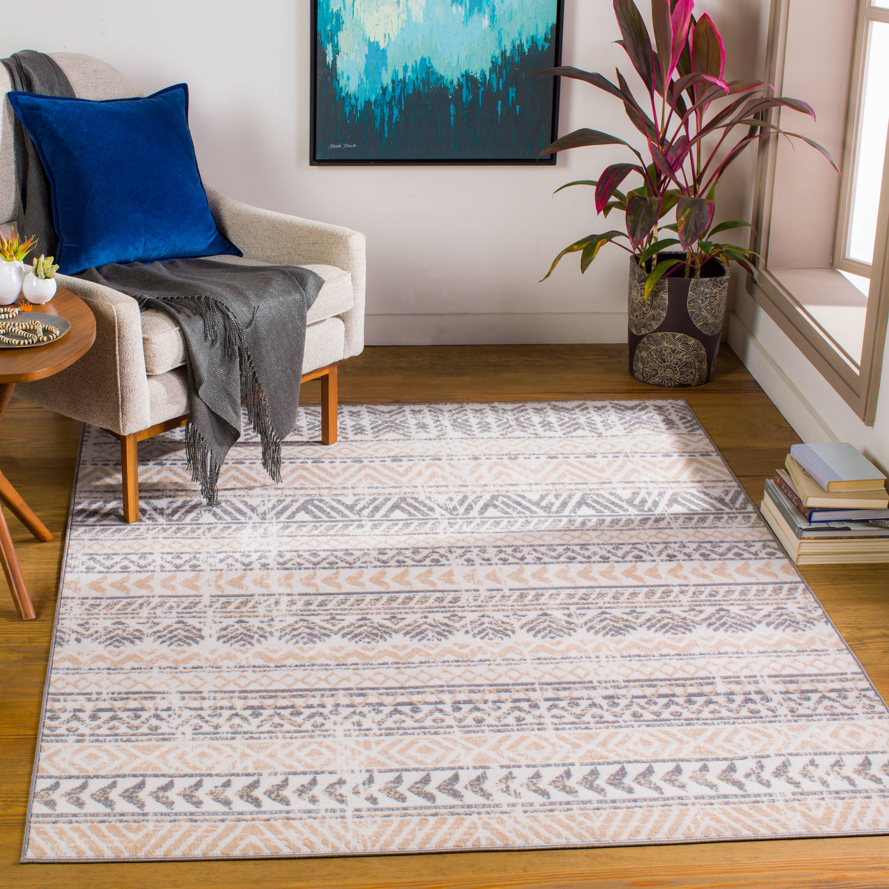 Surya CEG2325-71010 Cesar 8 X 10 (ft) Beige Indoor Distressed/Overdyed Oriental Area Rug