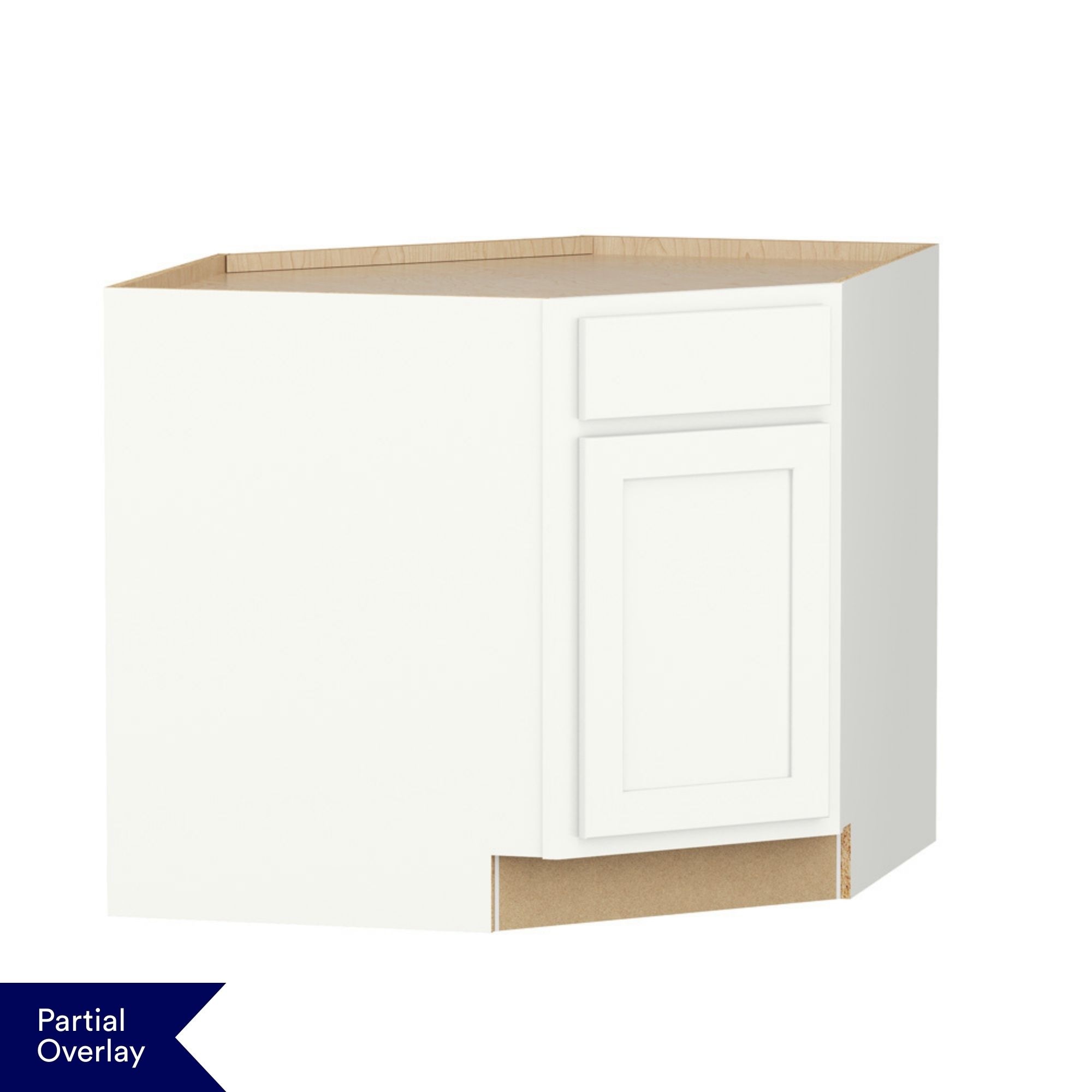 Shenandoah Breckenridge POL 36-in W x 34.5-in H x 24-in D Linen Painted Sink Corner Sink Base Fully Assembled Cabinet Recessed Panel Shaker