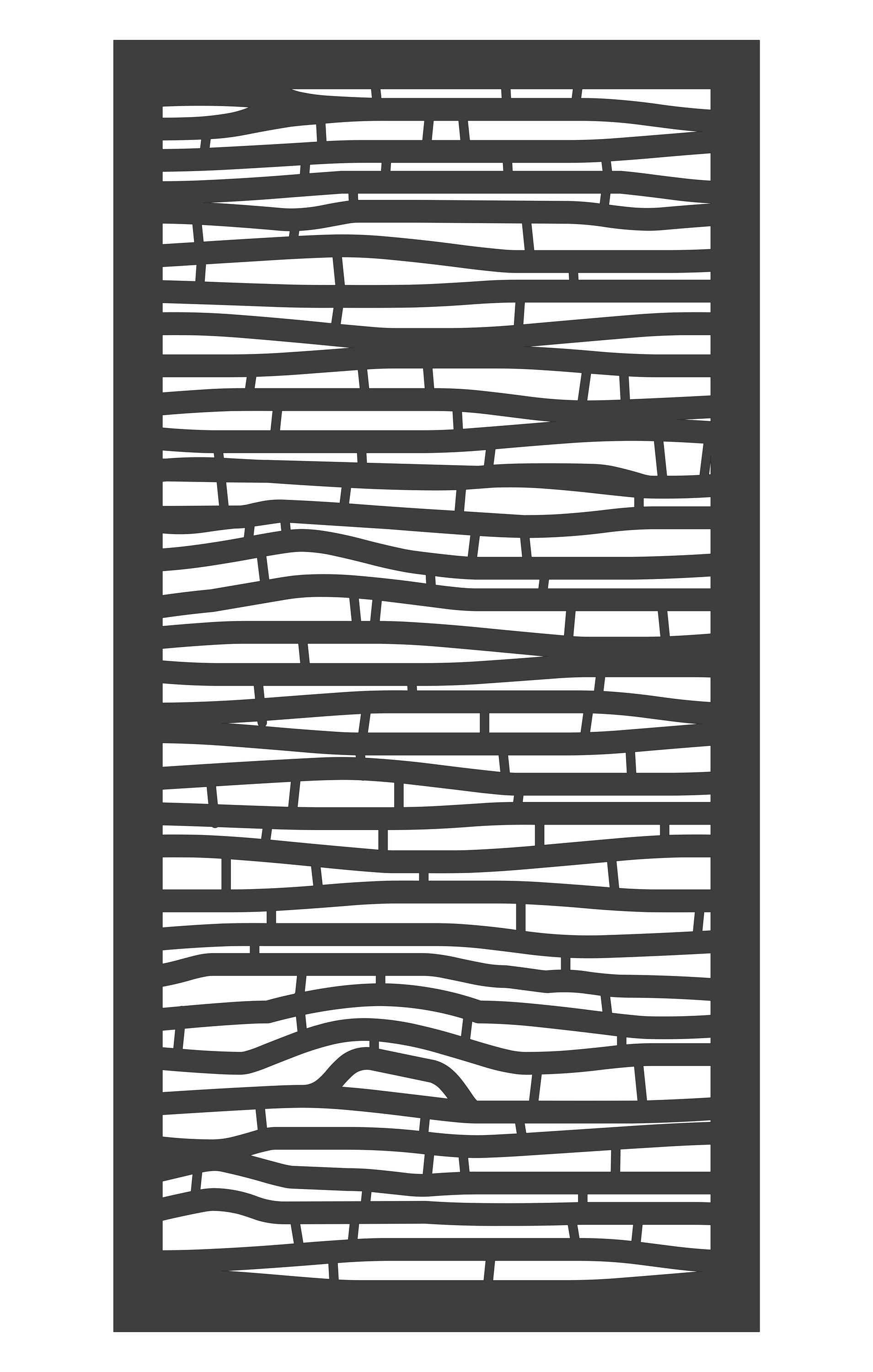 Modinex USAMOD2C 24-in x 4-ft Black Plastic Decorative Screen panel