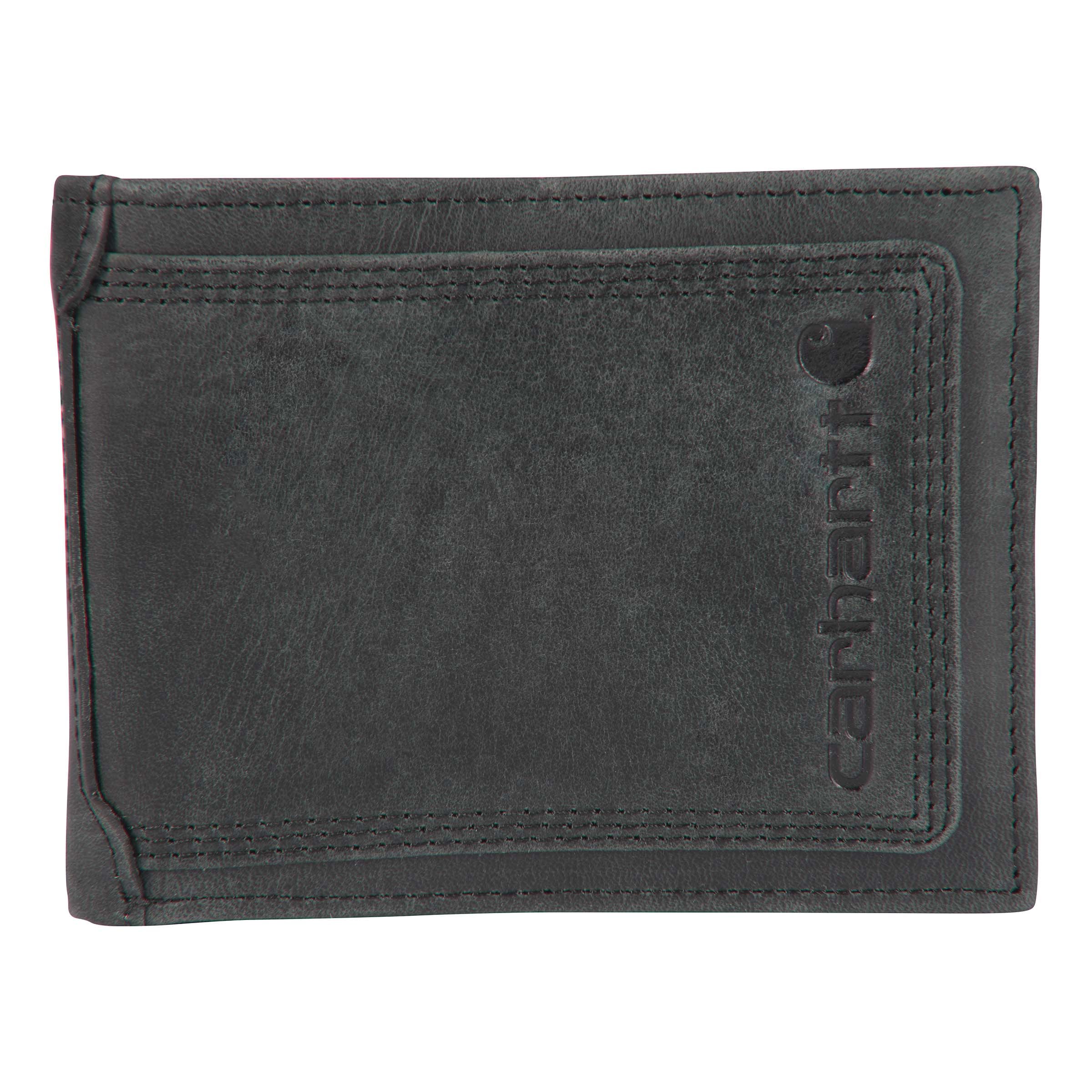 Carhartt B000021200199 4.5" x 3.5" x 1" Black Leather Softshell Wallet