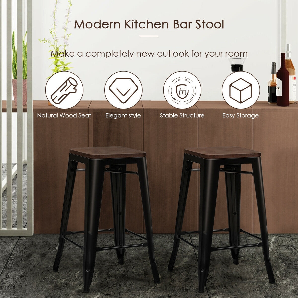 CASAINC WF-HW66692BK-2-LA stools - View #8