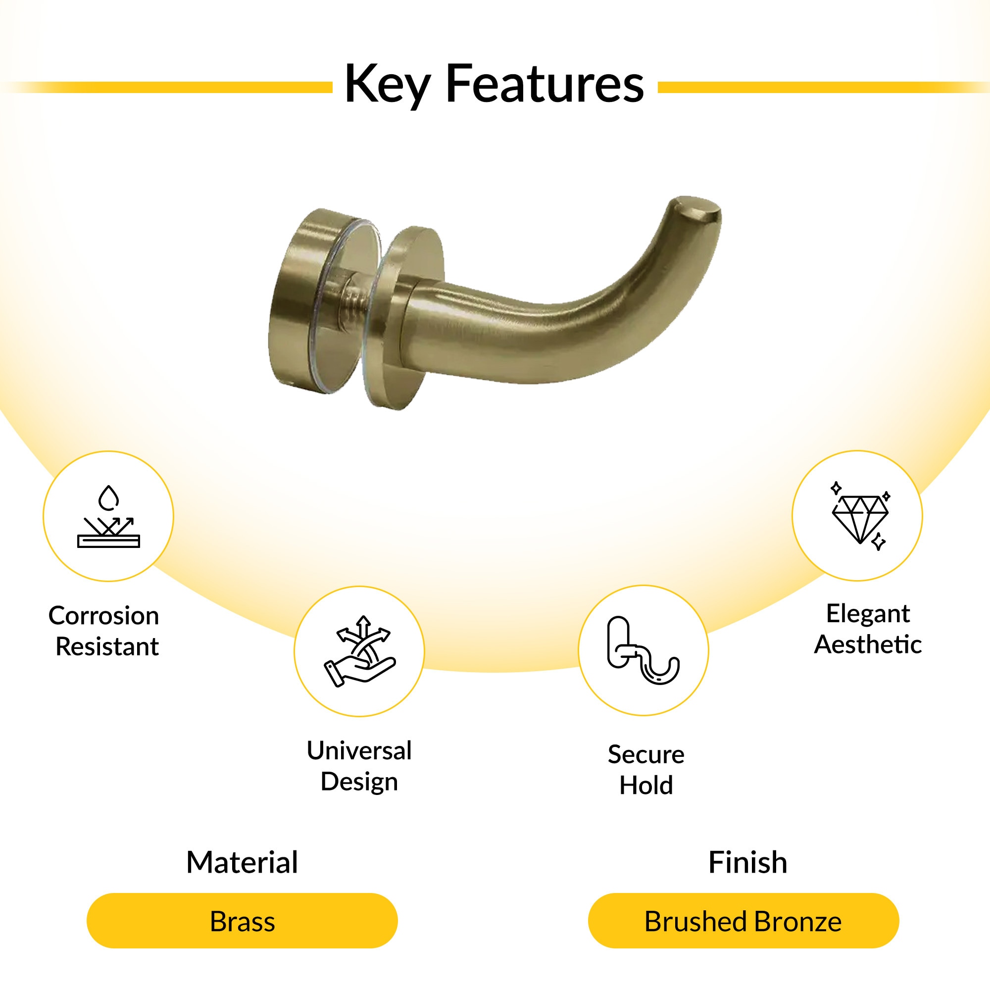 Brixwell BRH1BBRZ Robe-Hooks - View #5