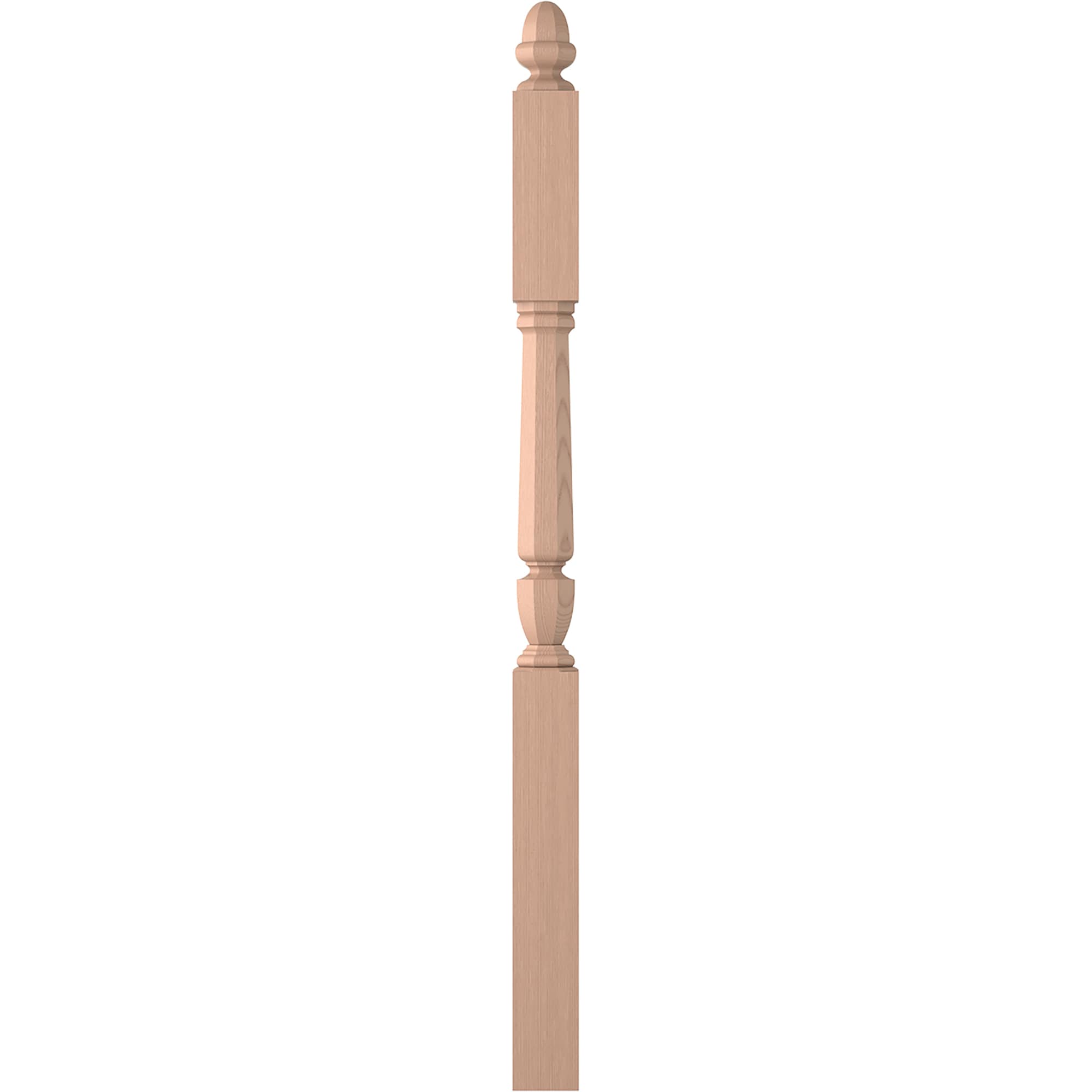 L.J. Smith Stair Systems LJP-30458-HM Regent 3.5-in x 57.75-in Unfinished Hard maple Balcony Stair Newel Post