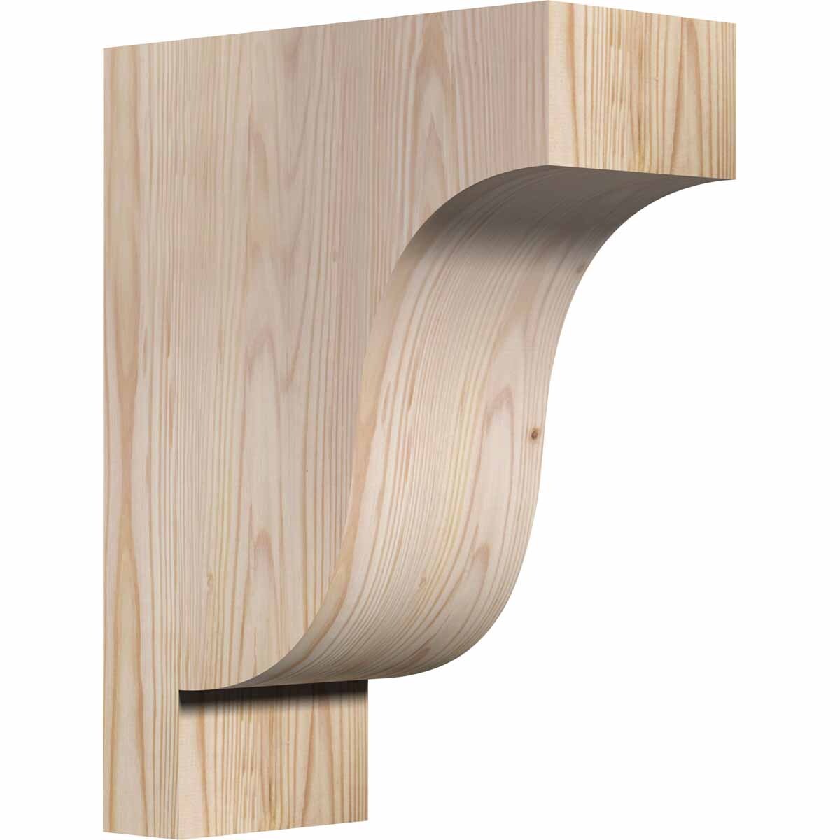 Ekena Millwork COR06X12X16NEW00SDF 5.5-in x 12-in x 16-in Newport Unfinished Douglas fir Wood Paintable/Stainable Corbel