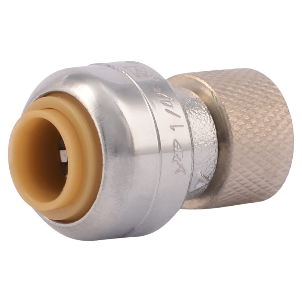 SharkBite 1/4-in (3/8-in OD) Push-to-Connect x 3/8-in OD Compression Stop  Valve Adapter in the Push to Connect Fittings department at