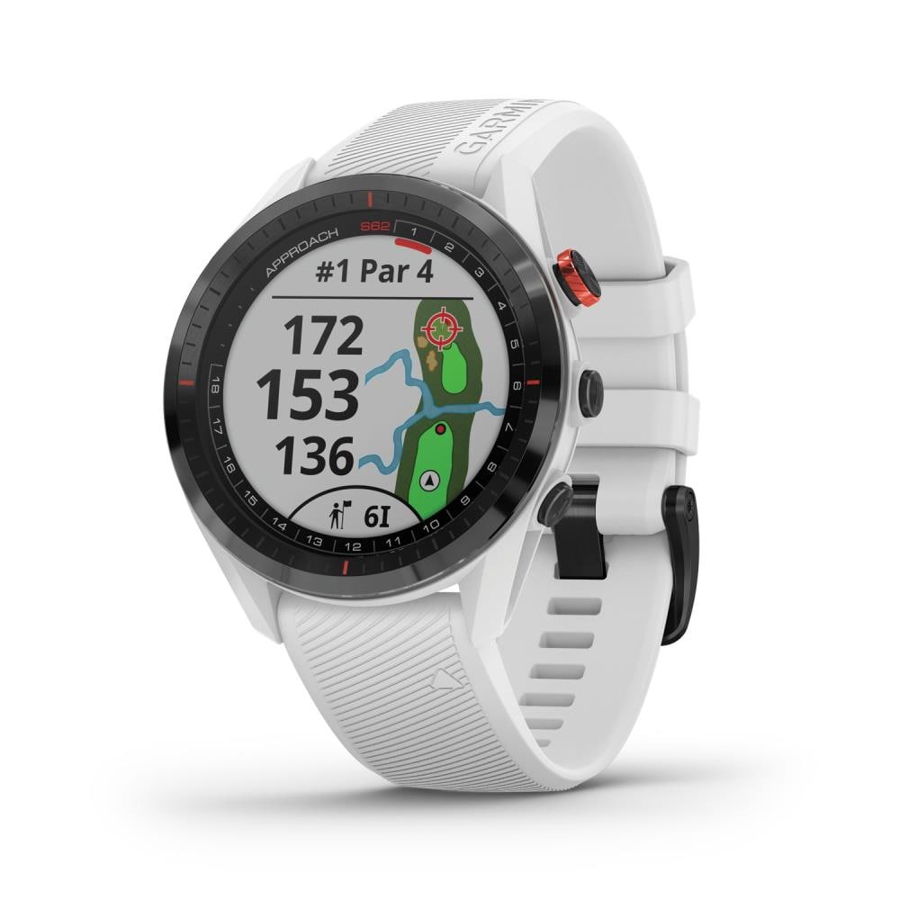 hænge jurist Lav en seng Garmin Approach S62 GPS Golf Watch (Black Ceramic Bezel with White Silicone  Band) in the Golf Gear & Accessories department at Lowes.com