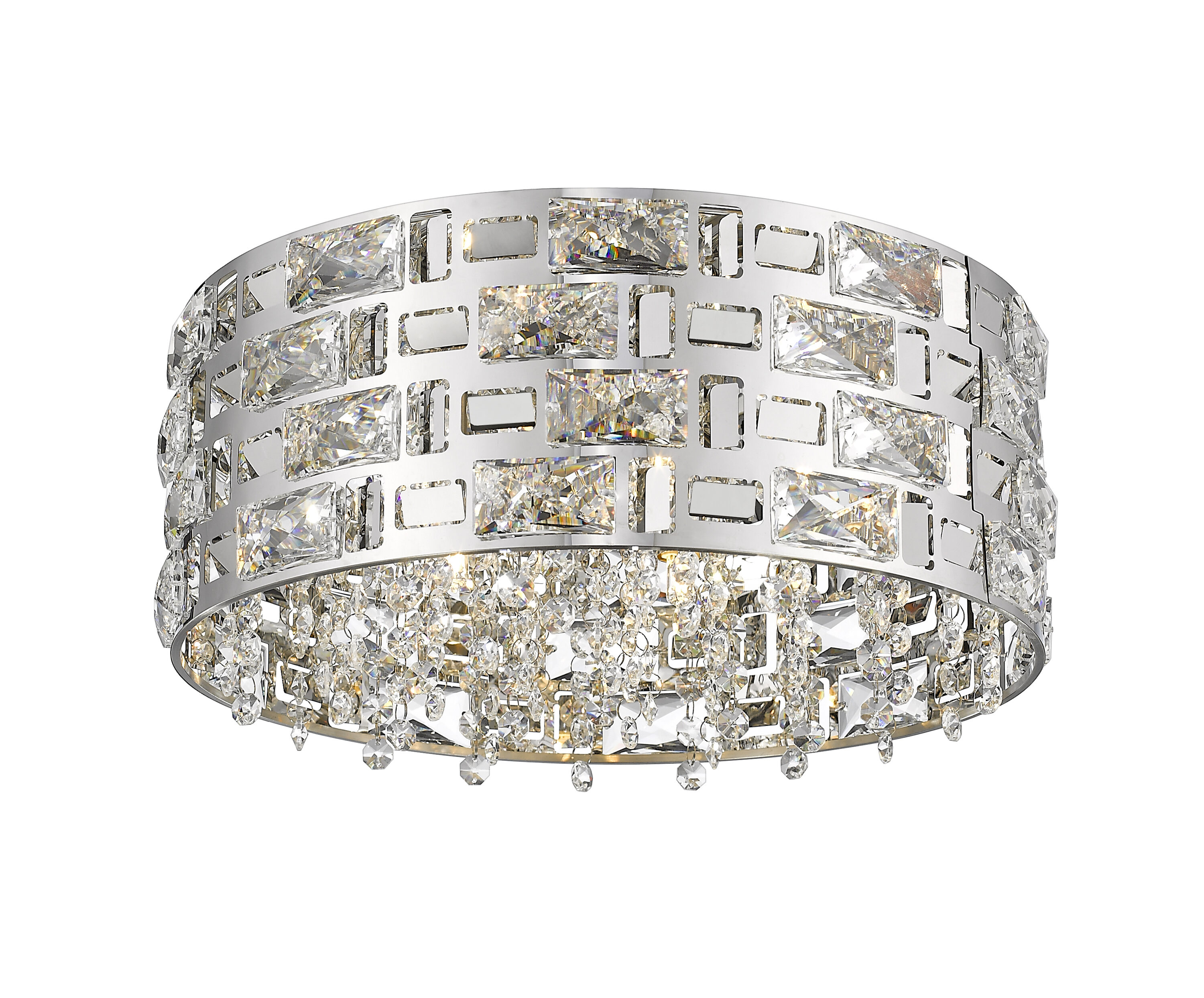 Z-Lite 912F16-CH Aludra 5 -Light 15.5-in Polished Chrome Flush Mount Light