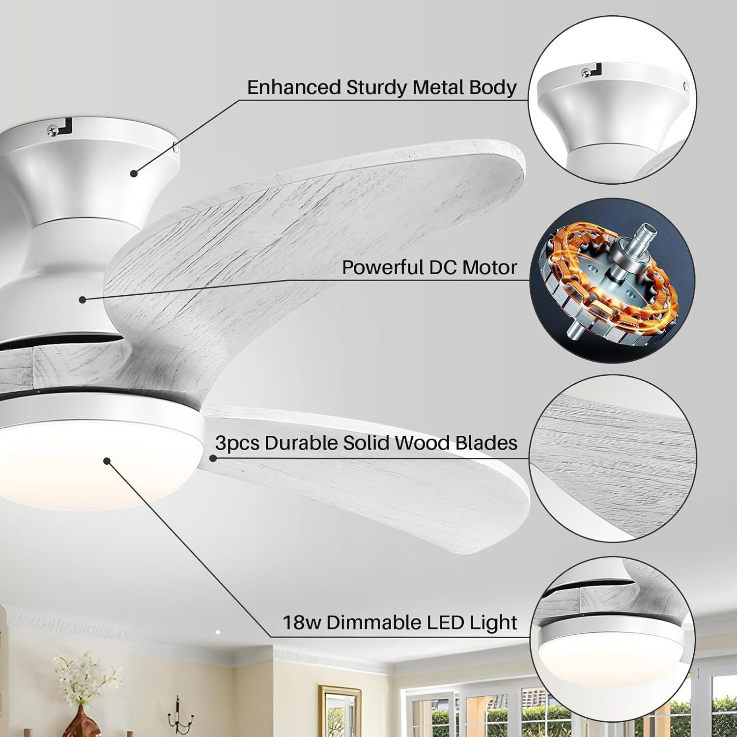 Sofucor LS-52K034SMTY-SL-HMW Ceiling-Fans - View #5