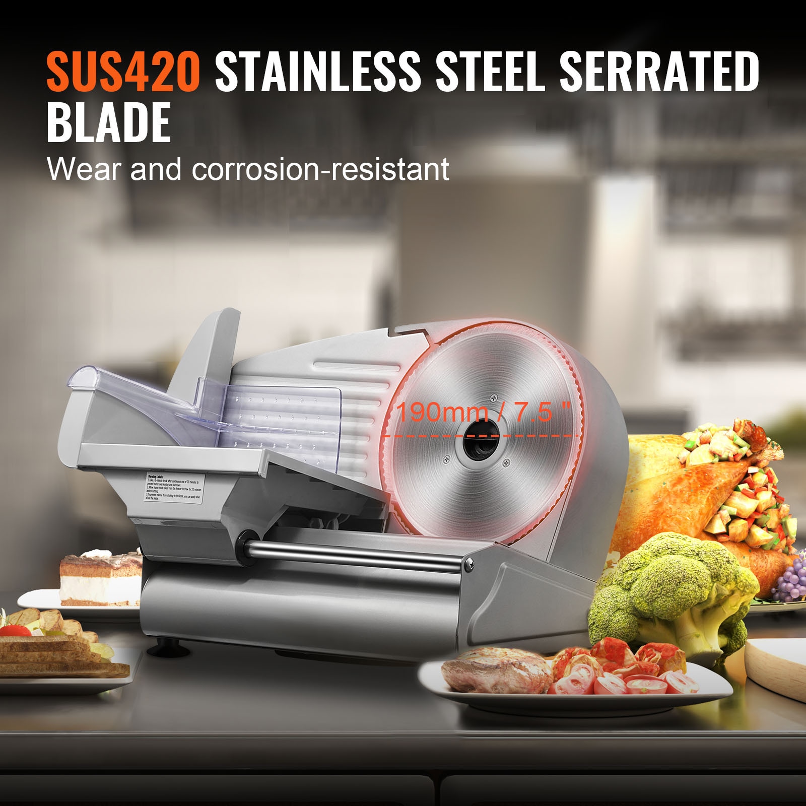 VEVOR JYDRQPJ180WJFCEOPV1 Food-Slicers - View #5