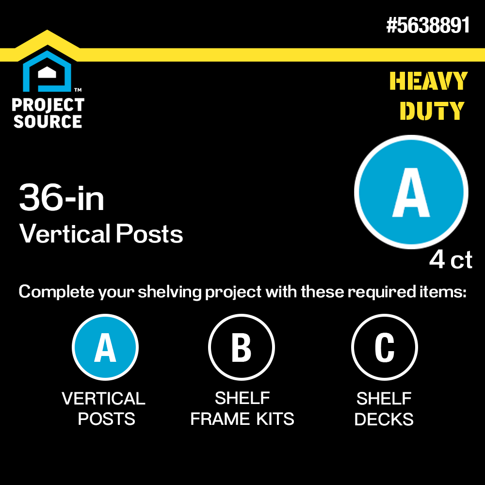 Project Source 310-PSP36-4 Free-Standing-Shelving - View #2