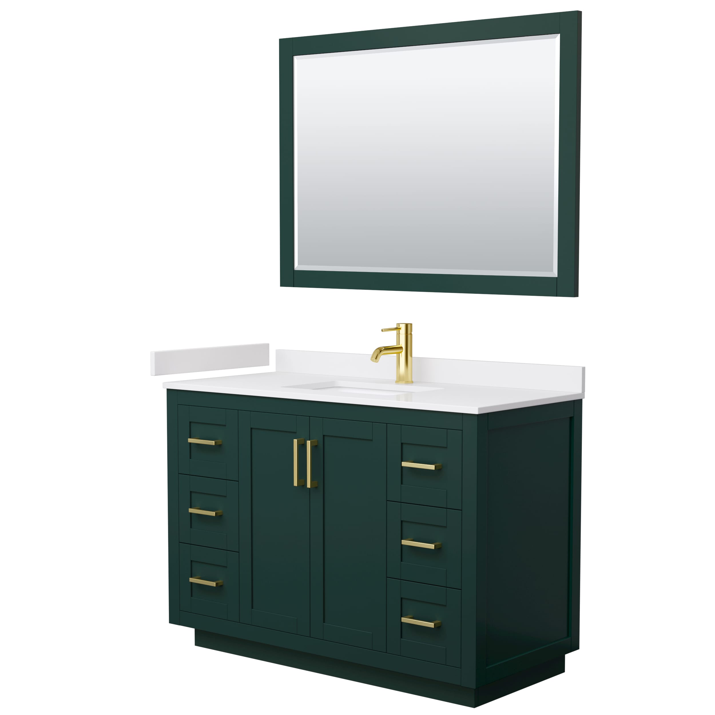 Wyndham Collection WCF292948SGDWCUNSM46 Bath-Vanity-Combo - View #2