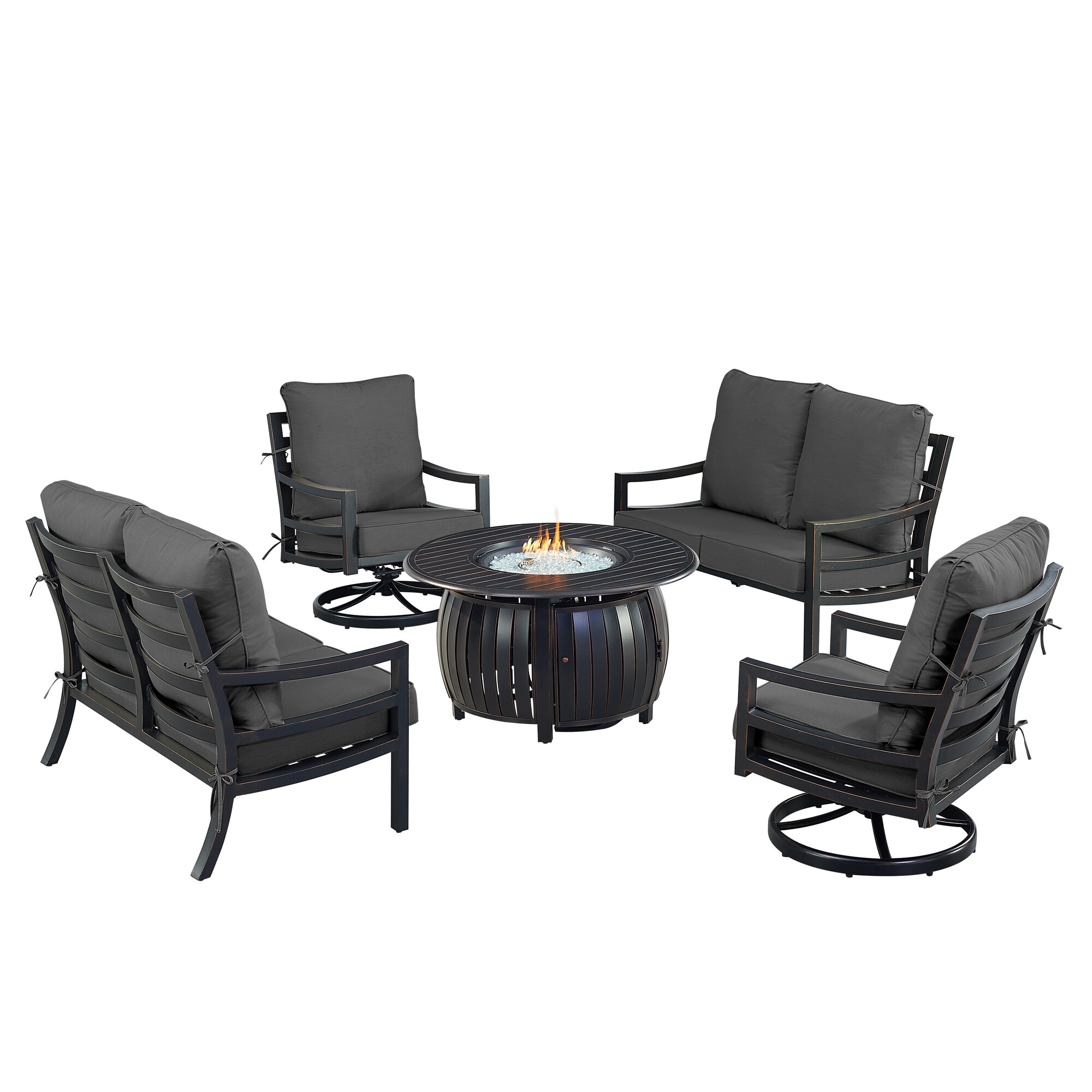 Oakland Living HUDSON2LS2CHITALYBKC Patio-Conversation-Sets - View #2