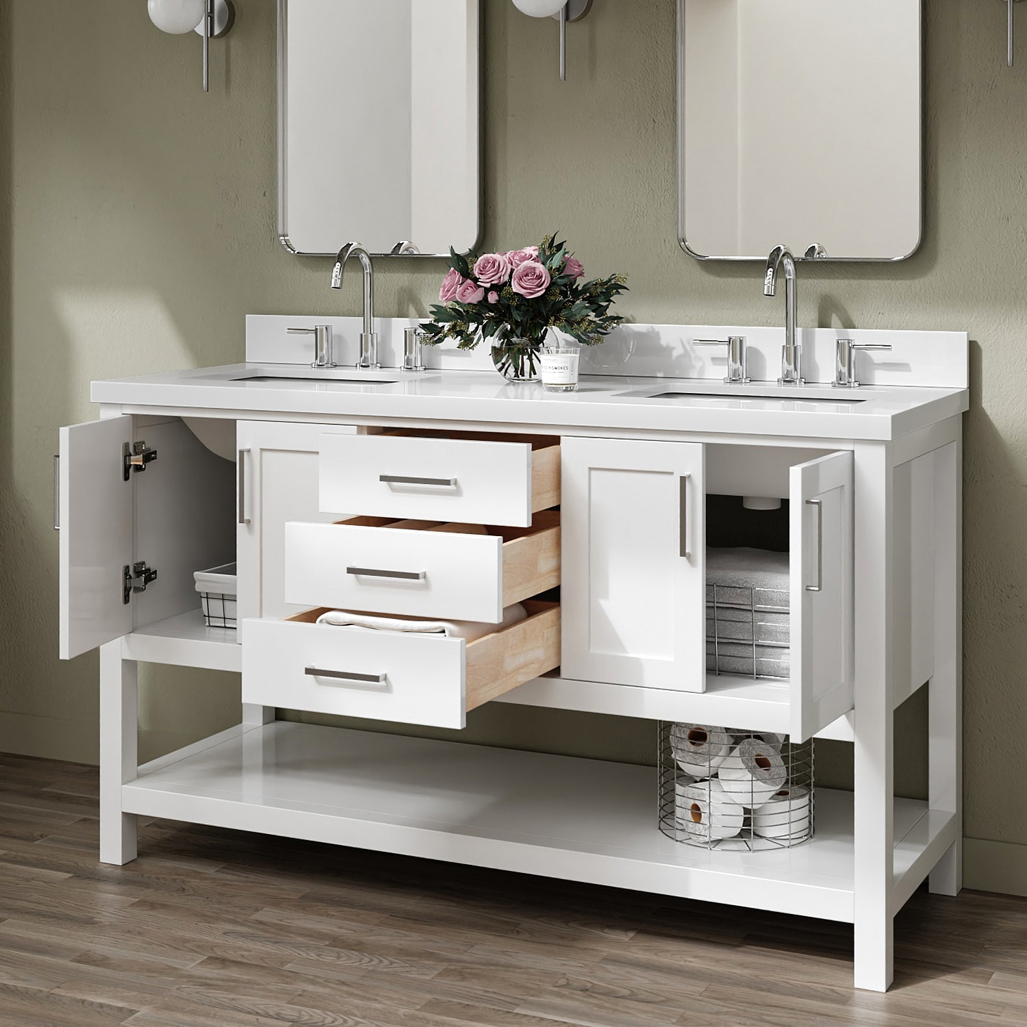 ARIEL S061DWQRVOWHT Bath-Vanity-Combo - View #2