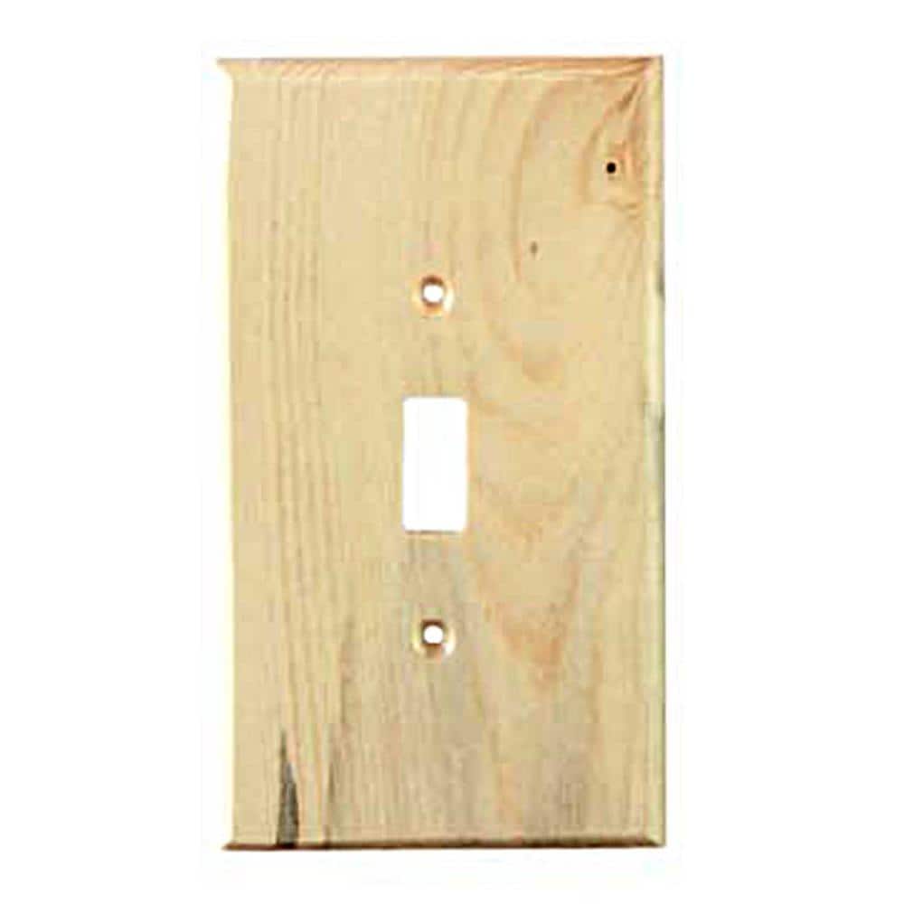 Sierra Lifestyles 682794 1 -Gang Specialty Size Blue Pine Wood Indoor Toggle Wall Plate