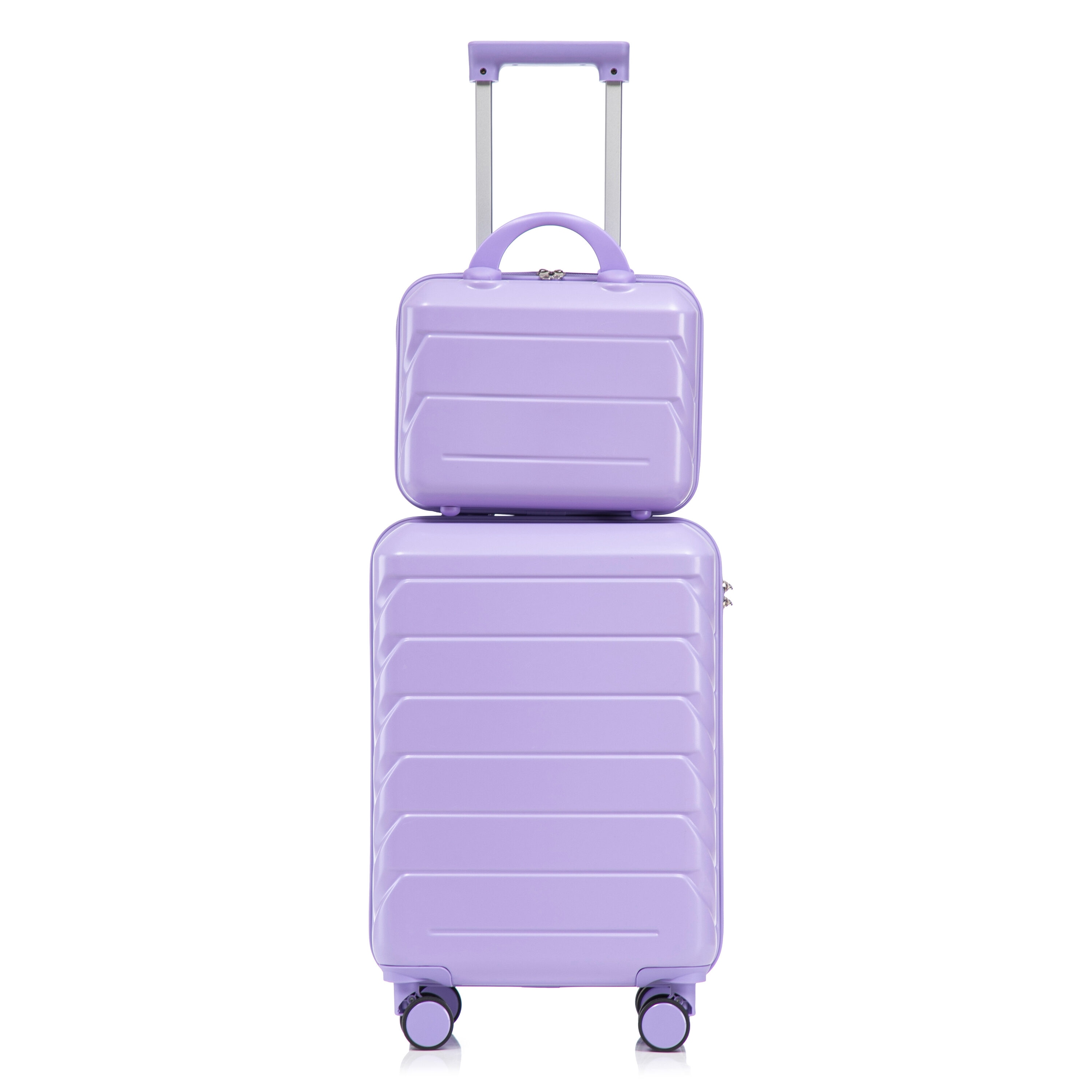 TATAHANCE 2 -Bag Hardshell 22.2 x 14.4 x 9.1 Plastic Purple Spinner Suitcase set