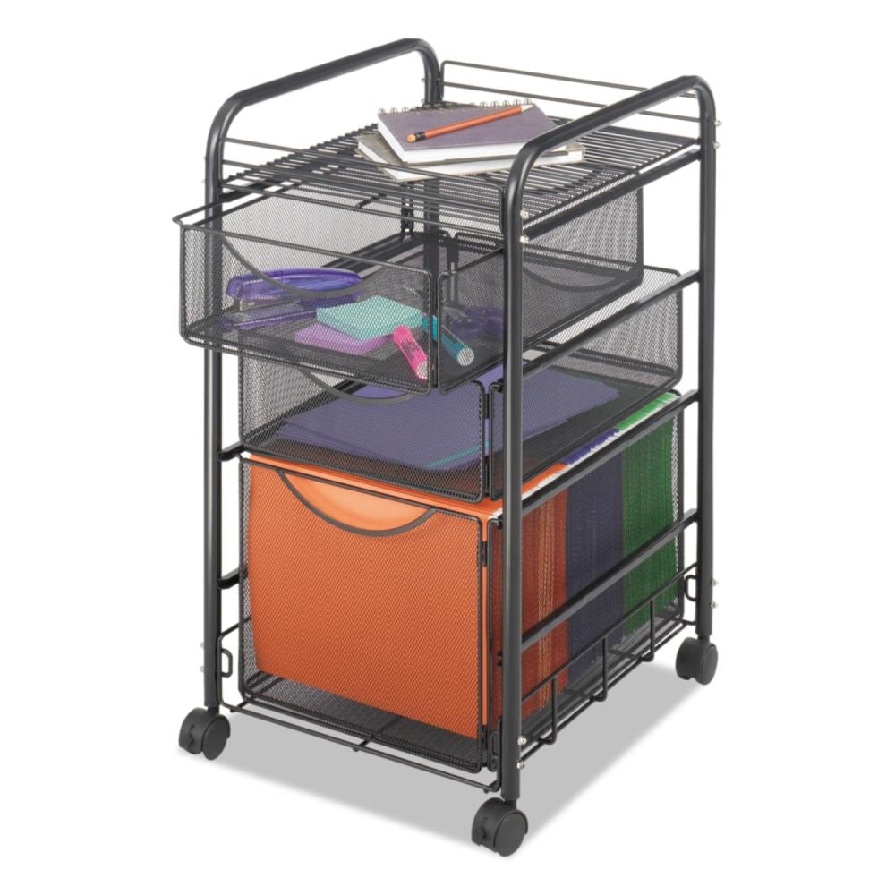 Safco SAF5213BL Onyx Mesh Black File cart