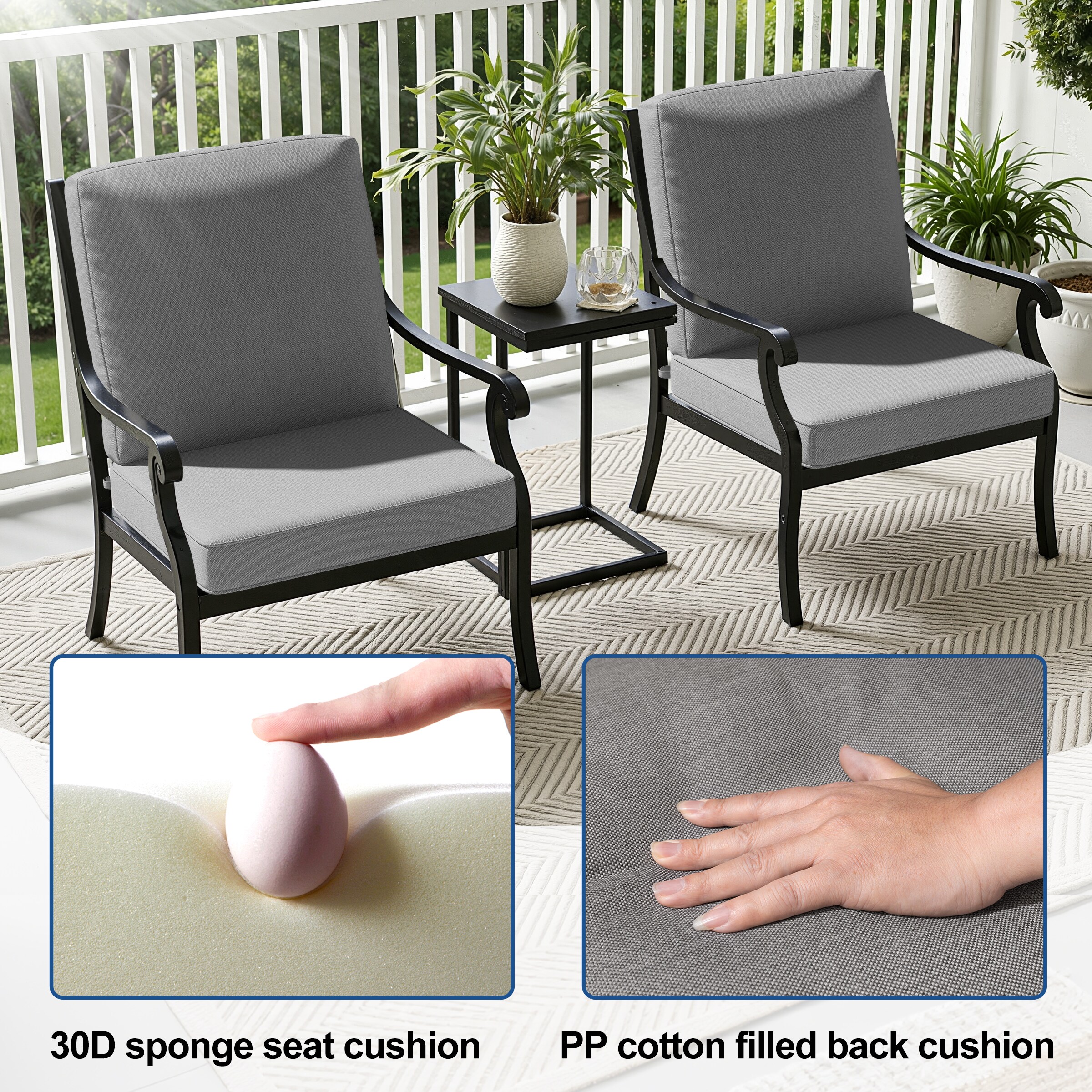 Crestlive Products CL-CU009LGY-1BC Patio-Furniture-Cushions - View #4