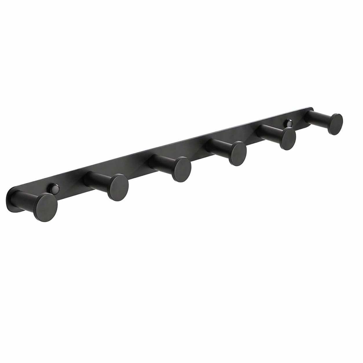Aoibox -  Black Towel Hook Wall Mount Rack with 6 Hooks Solid Stainless Steel for Bathroom Bedroo...