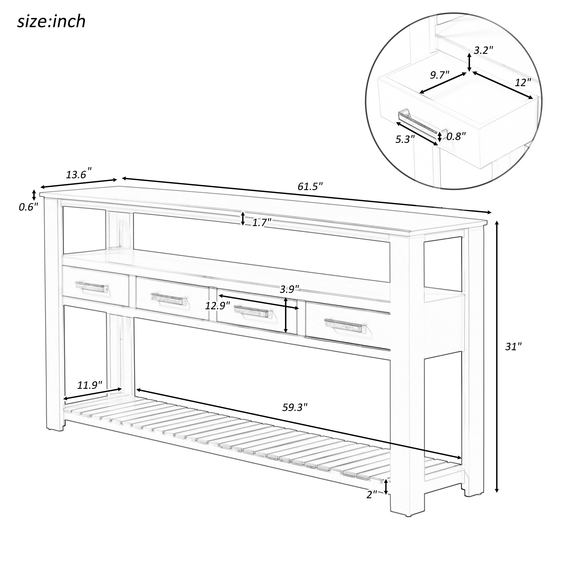 Vynxaria LS0505-7110406V Console-Sofa-Tables - View #7