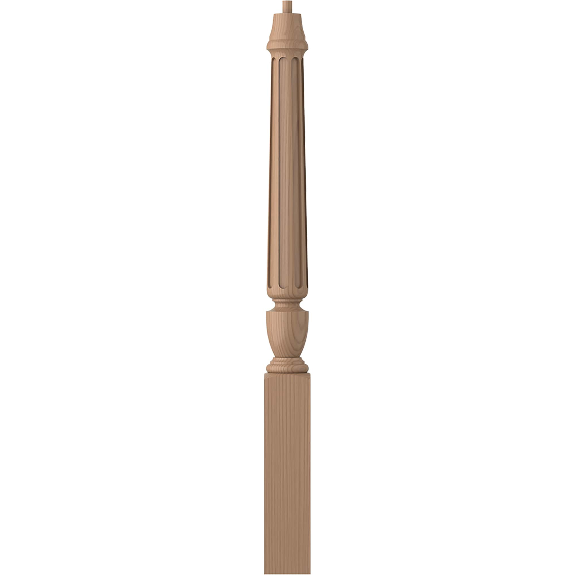 L.J. Smith Stair Systems LJF-3010-P Regent 3.5-in x 43-in Unfinished Poplar Starting Stair Newel Post