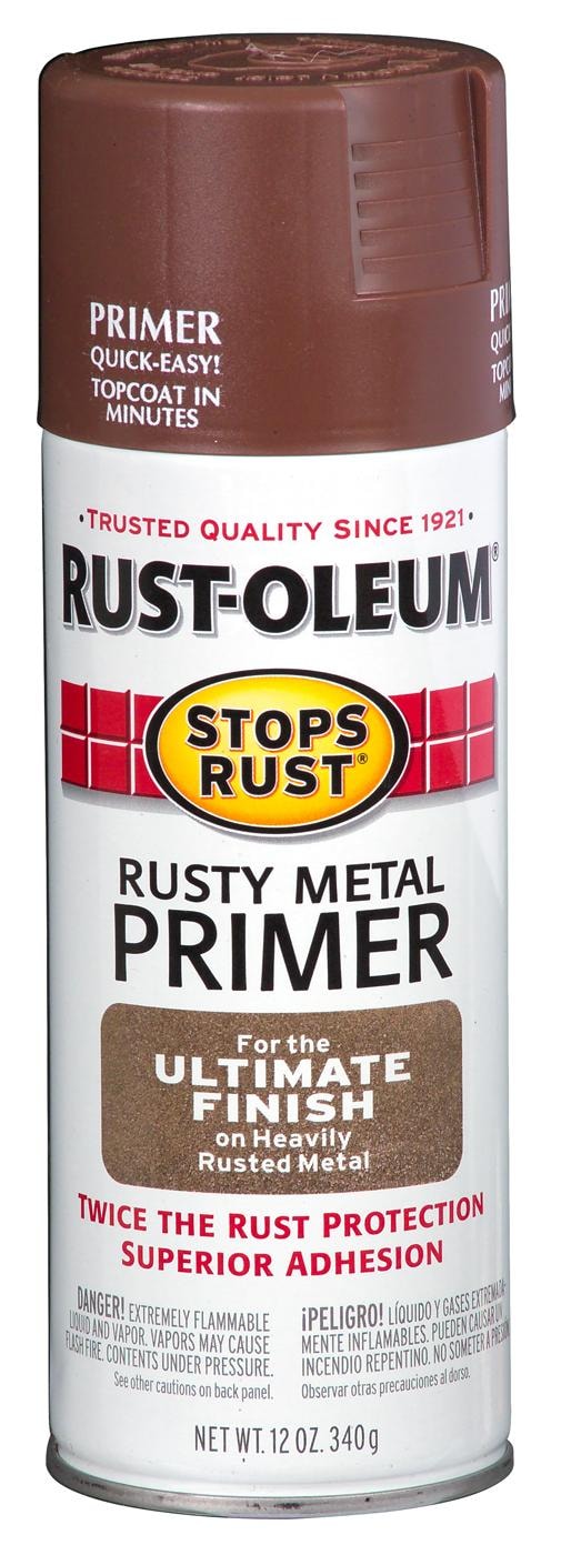 rust oleum spray paint aged metal weathered steel
