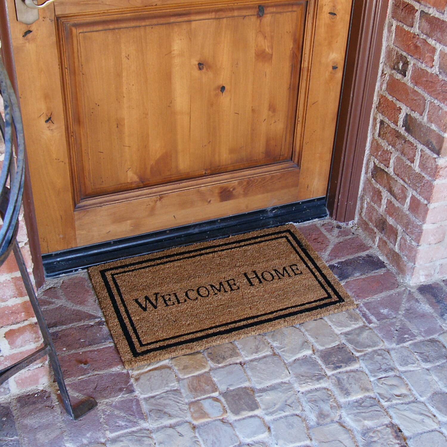 Geo Welcome Charcoal 24 in. x 36 in. Door Mat by TrafficMaster Use